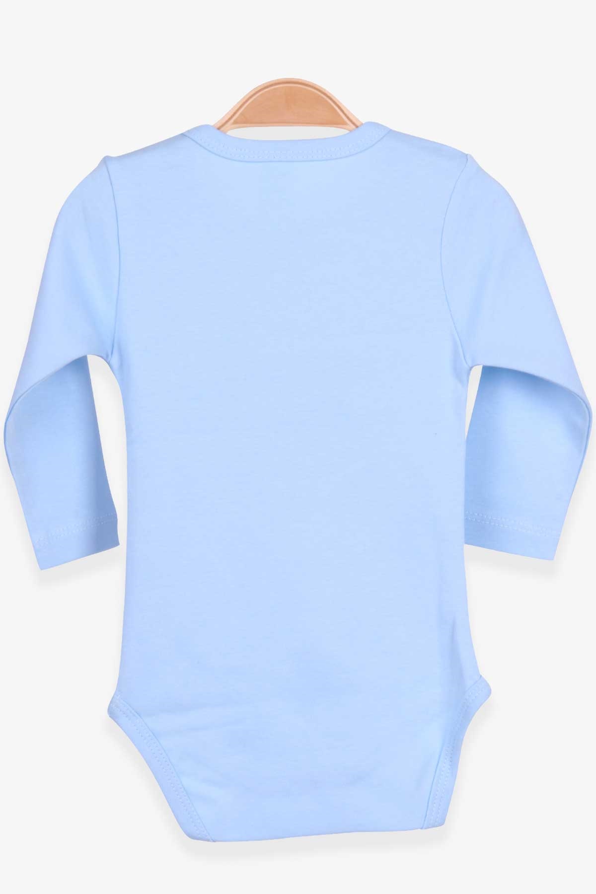 Breeze Erkek Bebek Çıtçıtlı Body Helikopter Baskılı Bebe Mavisi (9 Ay-3 Yaş)