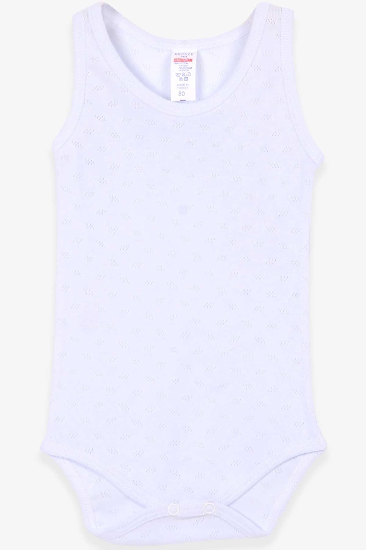 Breeze Erkek Bebek Çıtçıtlı Body Jakarlı Bebe Mavisi (9 Ay-3 Yaş)