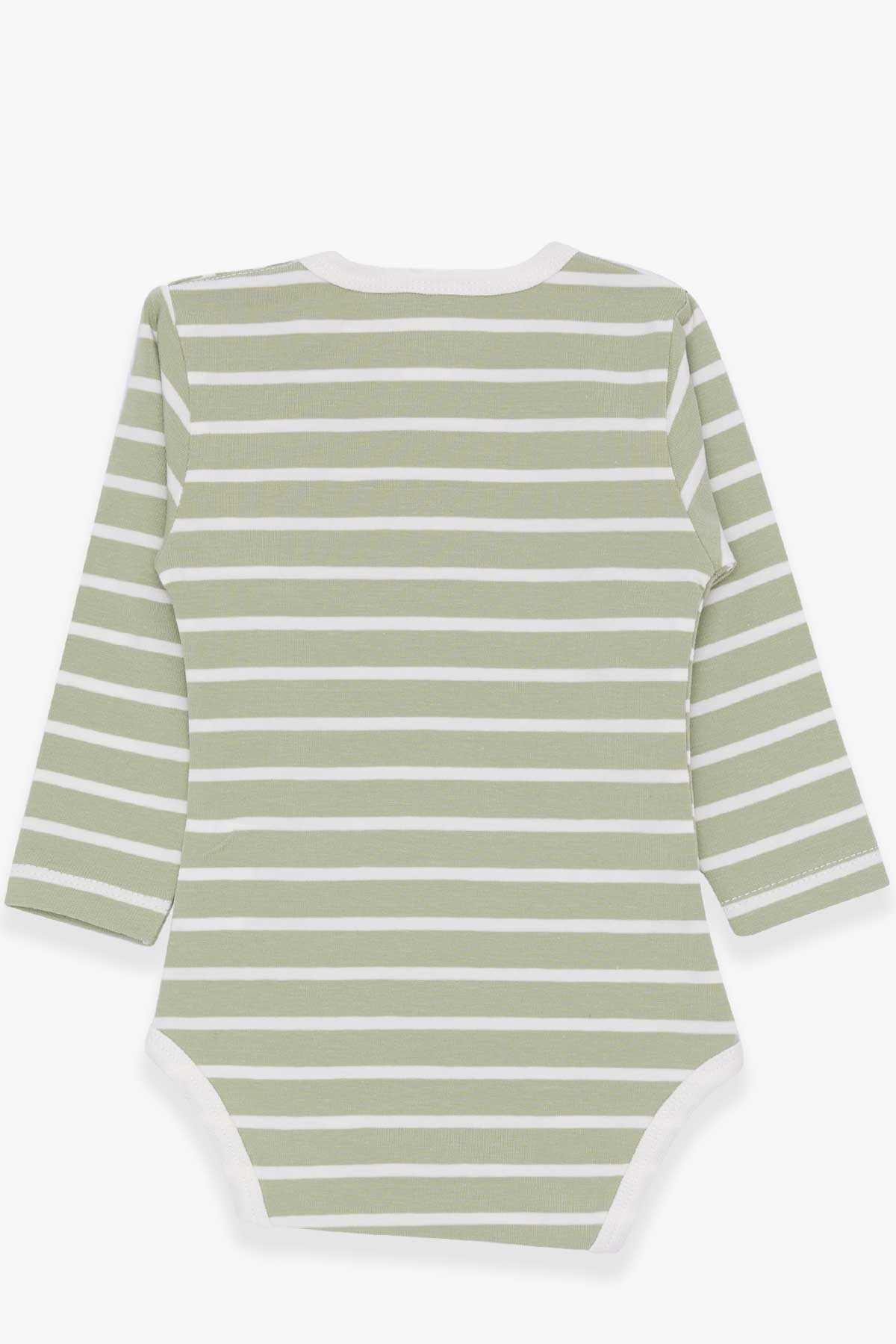 Breeze Erkek Bebek Çıtçıtlı Body Kedicik Baskılı Mint Yeşili (9 Ay-3 Yaş)