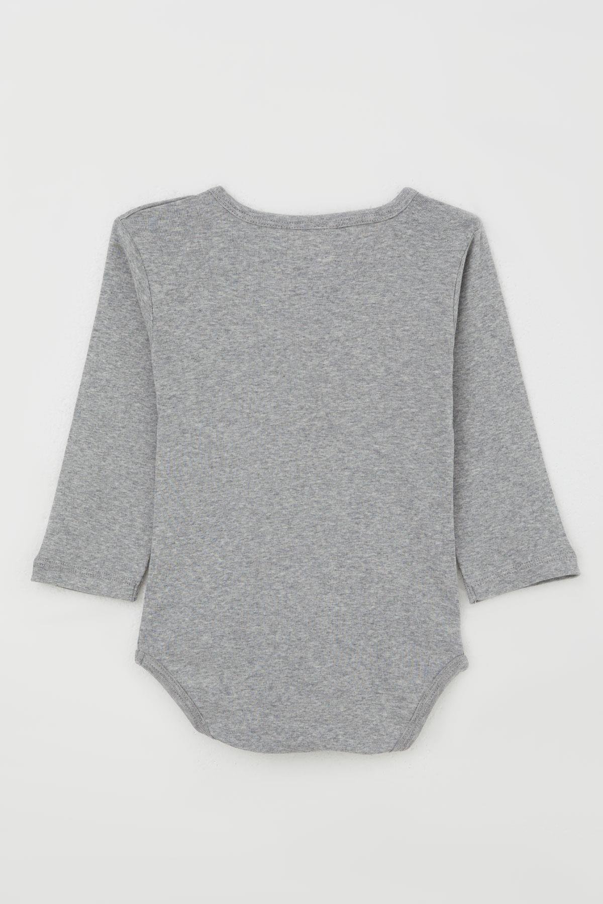 Breeze Erkek Bebek Çıtçıtlı Body Küçük Tamirci Koyu Gri Melanj (9 Ay-3 Yaş)