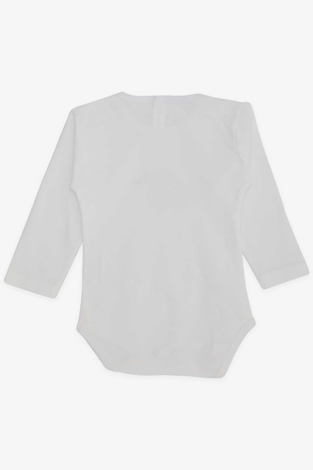 Breeze Erkek Bebek Çıtçıtlı Body Kurmalı Araba Baskılı Beyaz (9 Ay-3 Yaş)