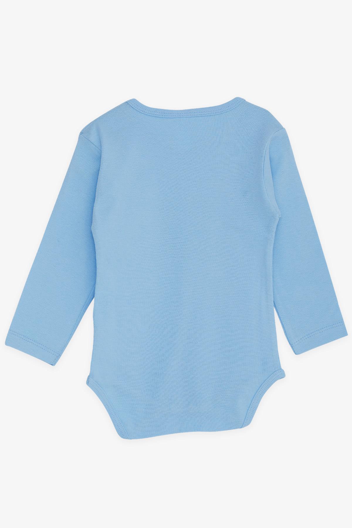 Breeze Erkek Bebek Çıtçıtlı Body Mutlu Timsahcık Baskılı Mavi (9 Ay-3 Yaş)