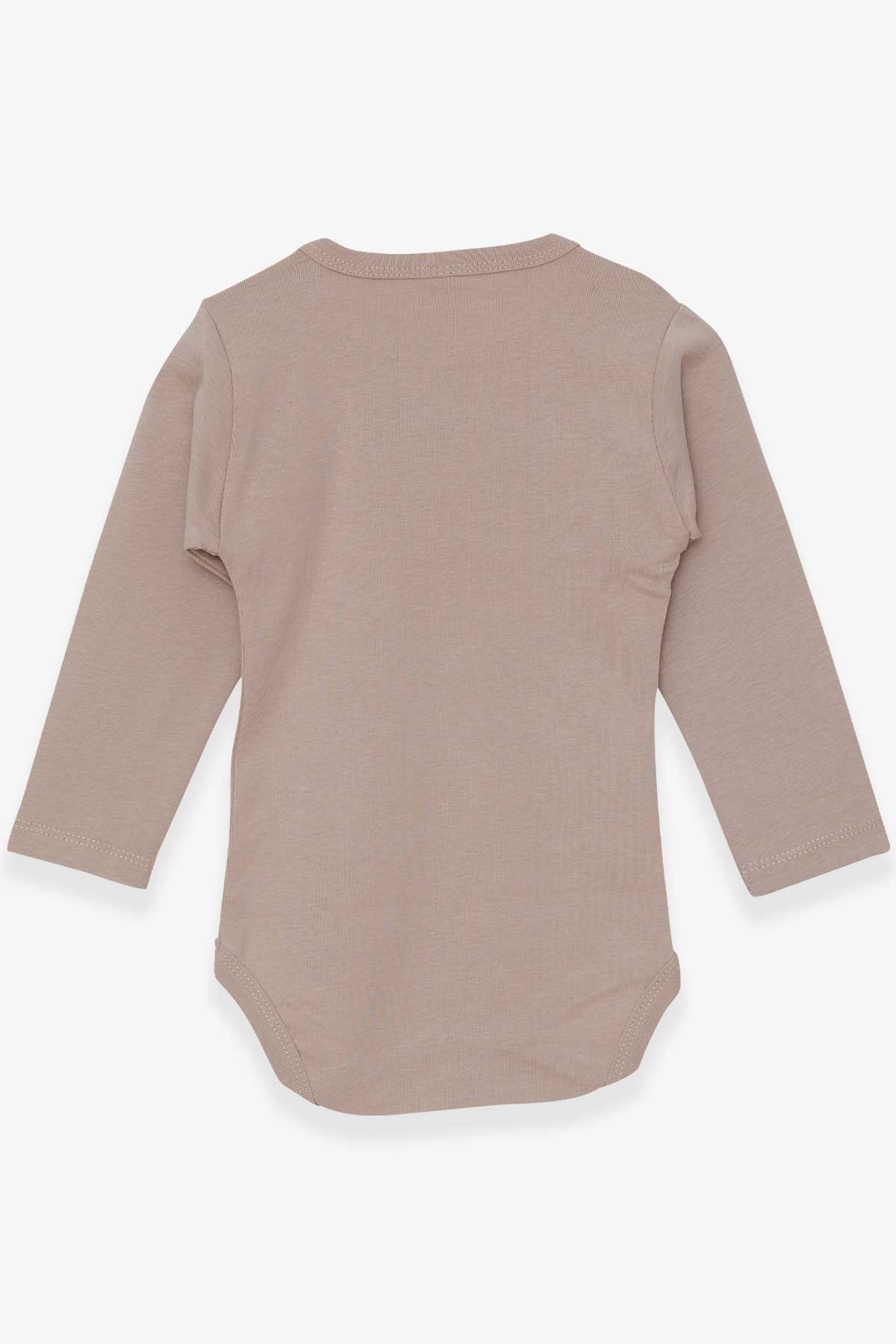 Breeze Erkek Bebek Çıtçıtlı Body Pilot Kedicik Baskılı Vizon (9 Ay-3 Yaş)
