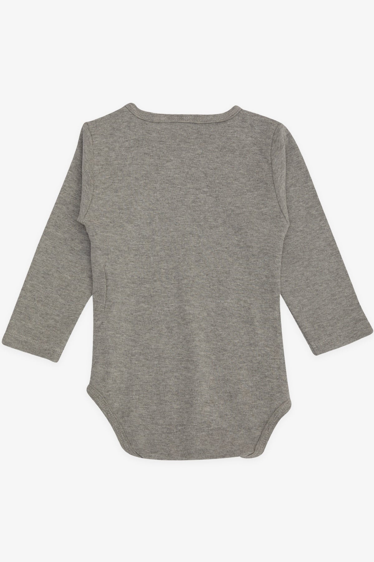 Breeze Erkek Bebek Çıtçıtlı Body Sevimli Dinozor Baskılı Koyu Gri Melanj (9 Ay-3 Yaş)