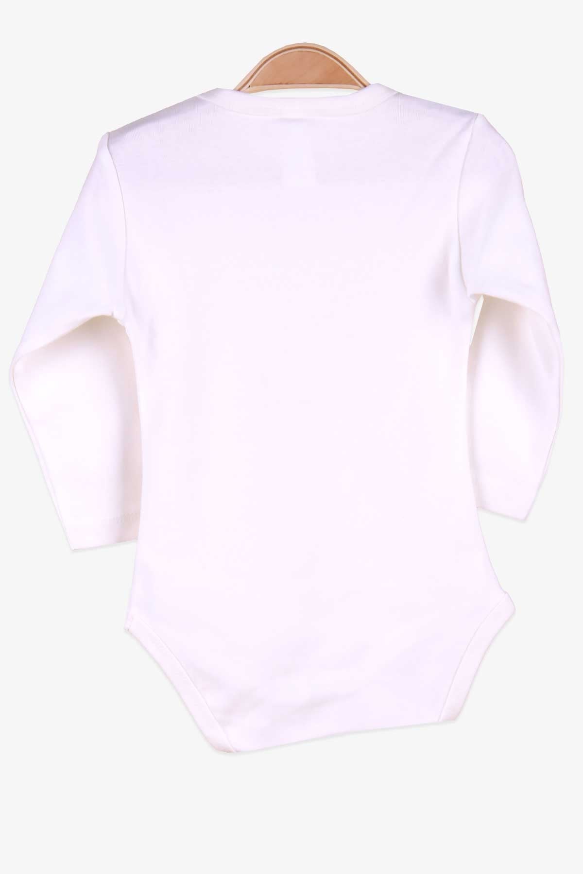 Breeze Erkek Bebek Çıtçıtlı Body Tren Baskılı Ekru (9 Ay-1 Yaş)