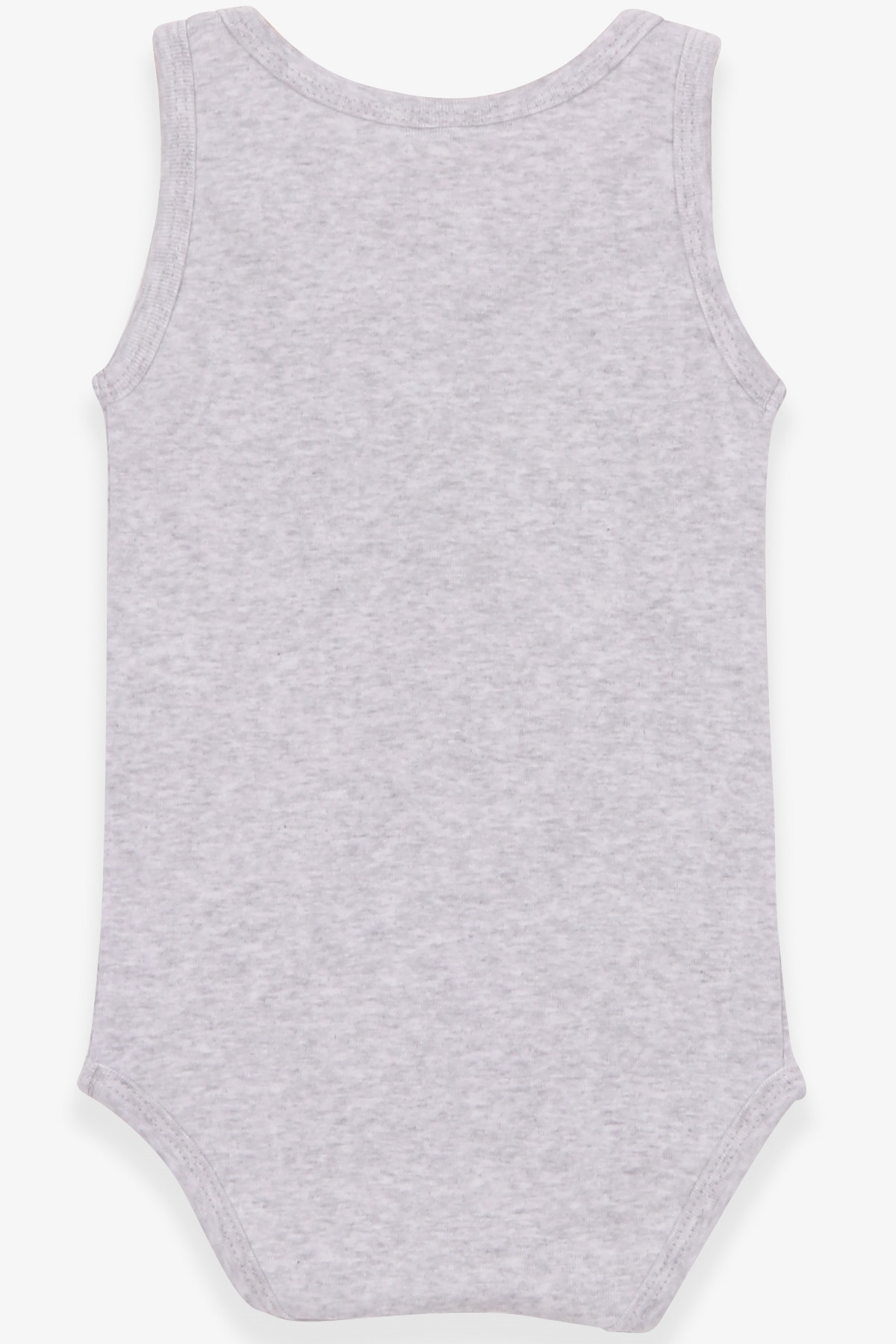 Breeze Erkek Bebek Çıtçıtlı Body Zebra Baskılı Açık Gri Melanj (9 Ay-2 Yaş)