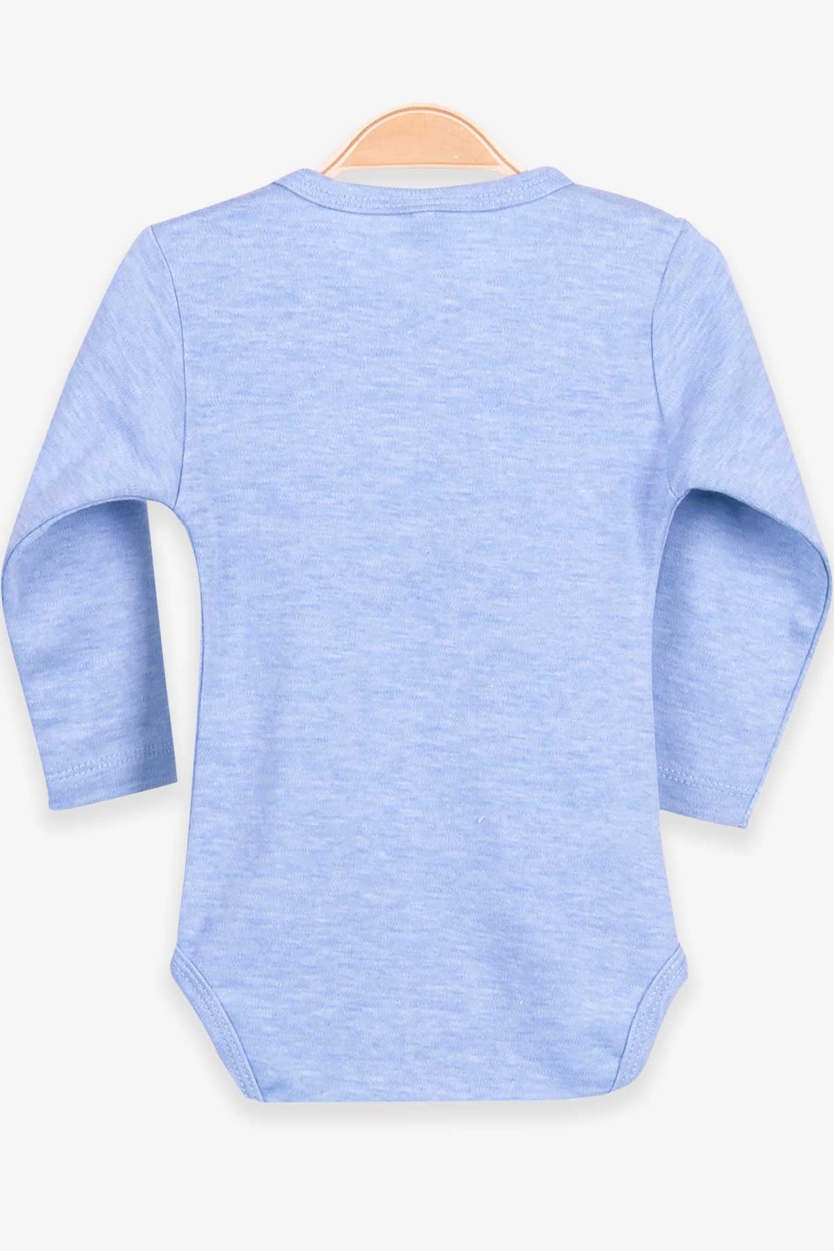 Breeze Erkek Bebek Çıtçıtlı Dinozor Baskılı İndigo (9 Ay-3 Yaş)
