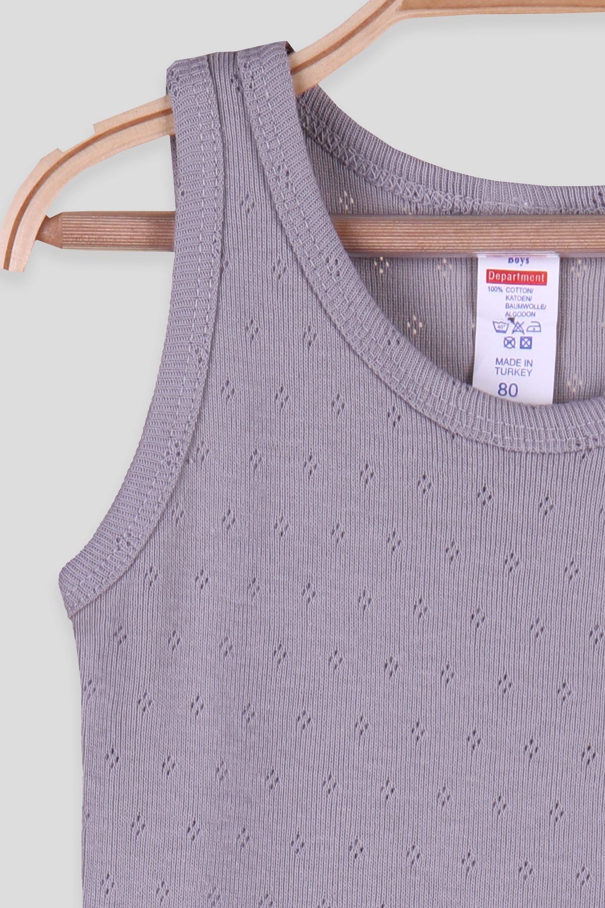 Breeze Erkek Bebek Çıtçıtlı Jakarlı Body Gri (9 Ay-3 Yaş)