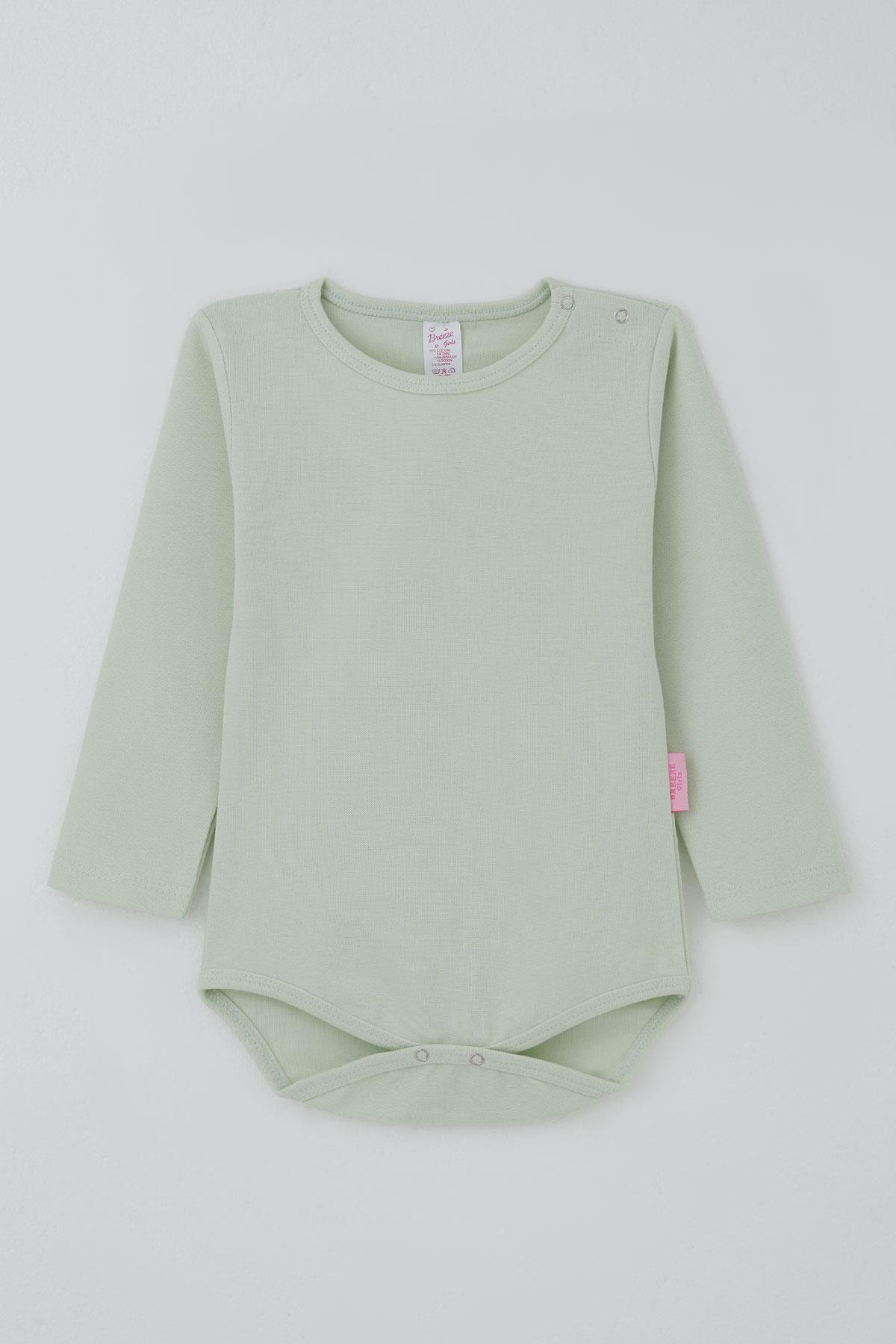 Breeze Erkek Bebek Çıtçıtlı Zıbın Body Basic Su Yeşili (9 Ay-3 Yaş)