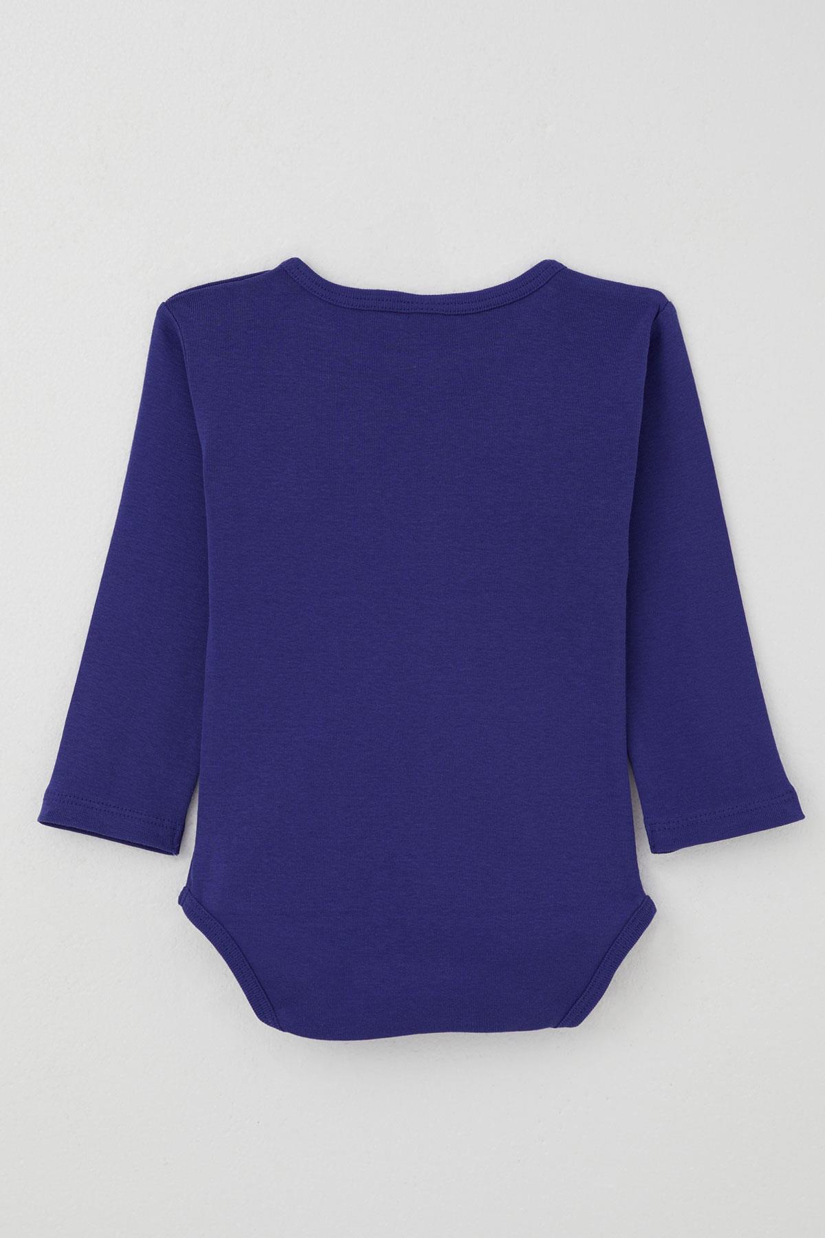 Breeze Erkek Bebek Çıtçıtlı Zıbın Body Küçük Tamirci Baskılı Saks Mavisi (9 Ay-3 Yaş)