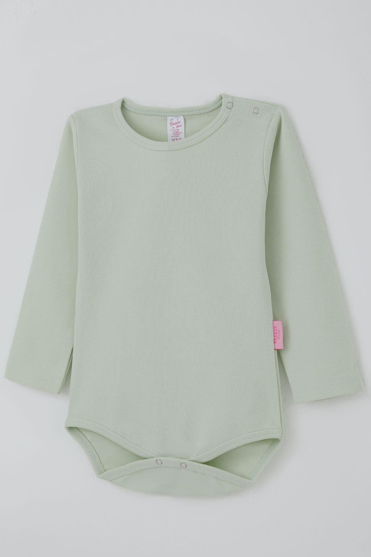 Breeze Erkek Bebek Çıtçıtlı Zıbın Body Basic Su Yeşili (9 Ay-3 Yaş)