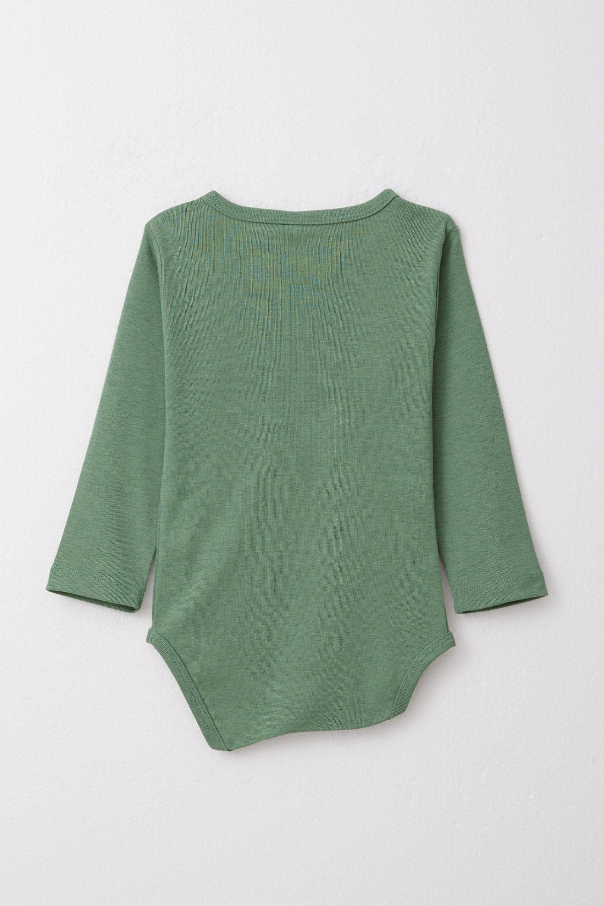 Breeze Erkek Bebek Çıtçıtlı Zıbın Body Araba Baskılı Yeşil (9 Ay-3 Yaş)