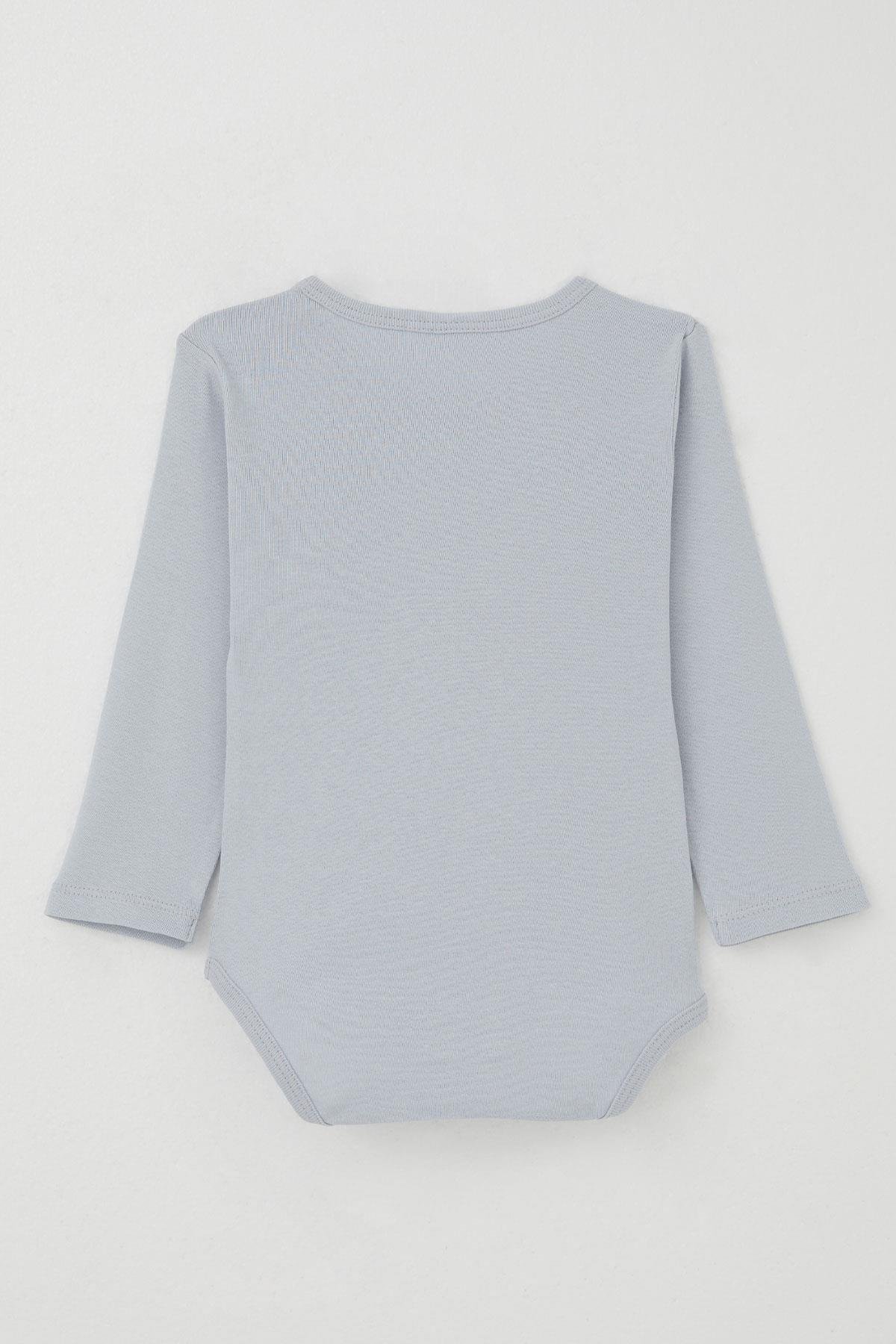 Breeze Erkek Bebek Çıtçıtlı Zıbın Body Küçük Tamirci Buz Mavisi (9 Ay-3 Yaş)