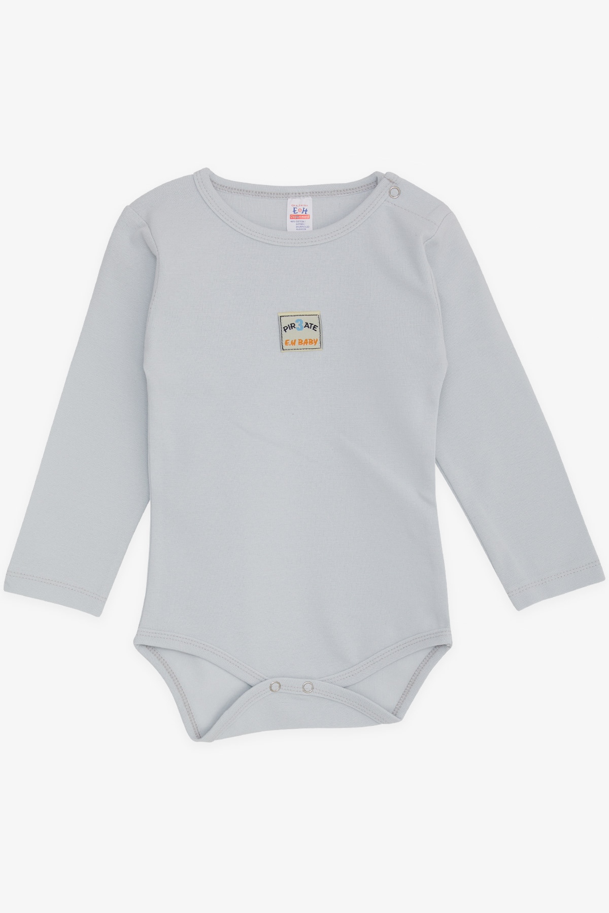 Breeze Erkek Bebek Çıtçıtlı Zıbın Body Yazı Baskılı Gri (9 Ay-3 Yaş)