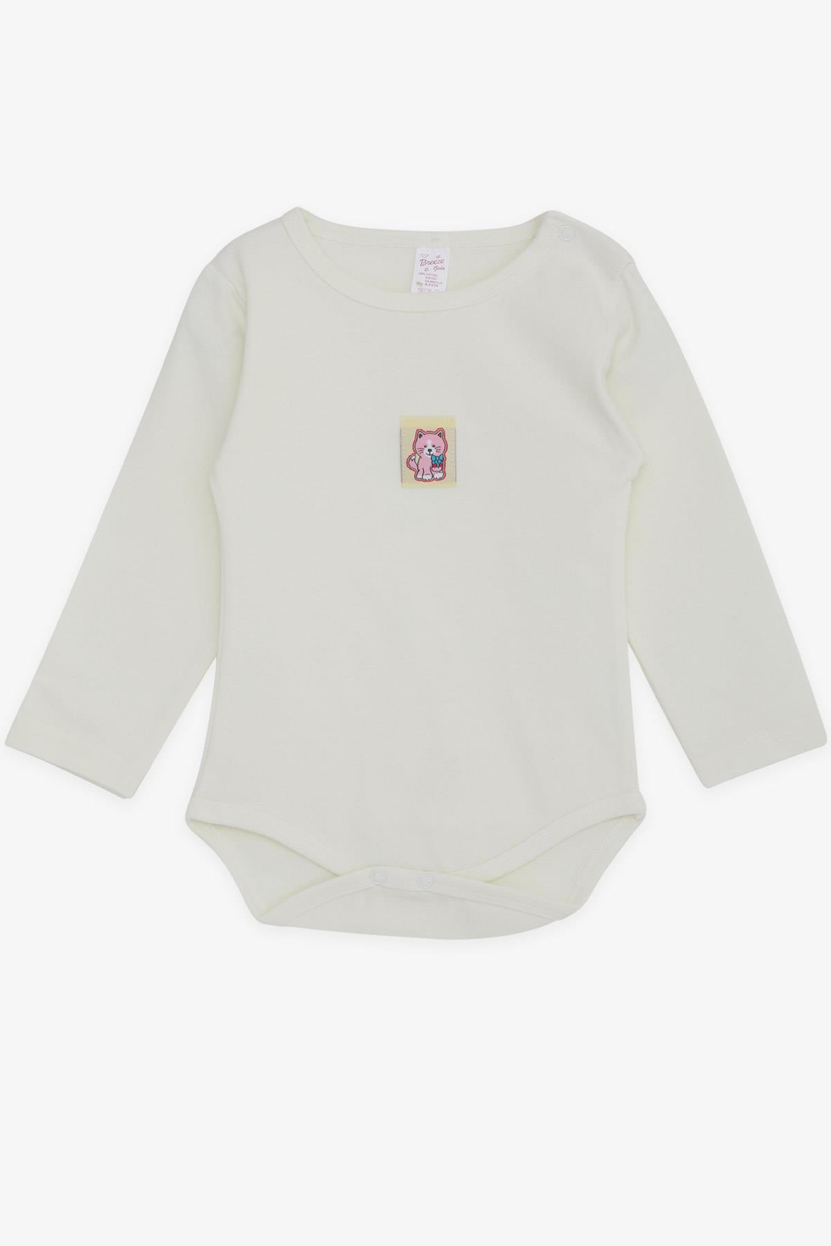 Breeze Erkek Bebek Çıtçıtlı Zıbın Body Kedicik Baskılıı Ekru (9 Ay-3 Yaş)