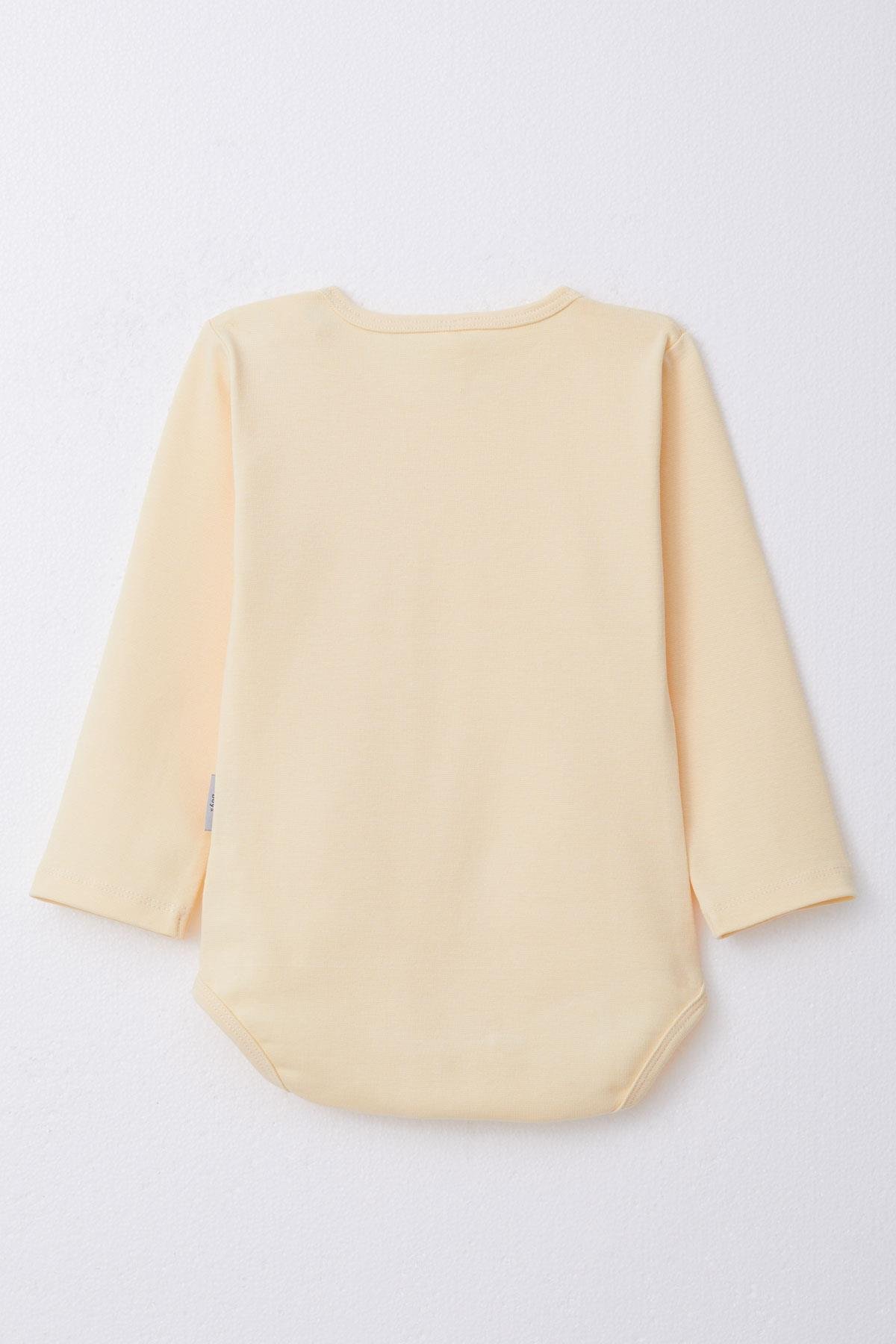 Breeze Erkek Bebek Çıtçıtlı Zıbın Body Basic Sarı (9 Ay-3 Yaş)