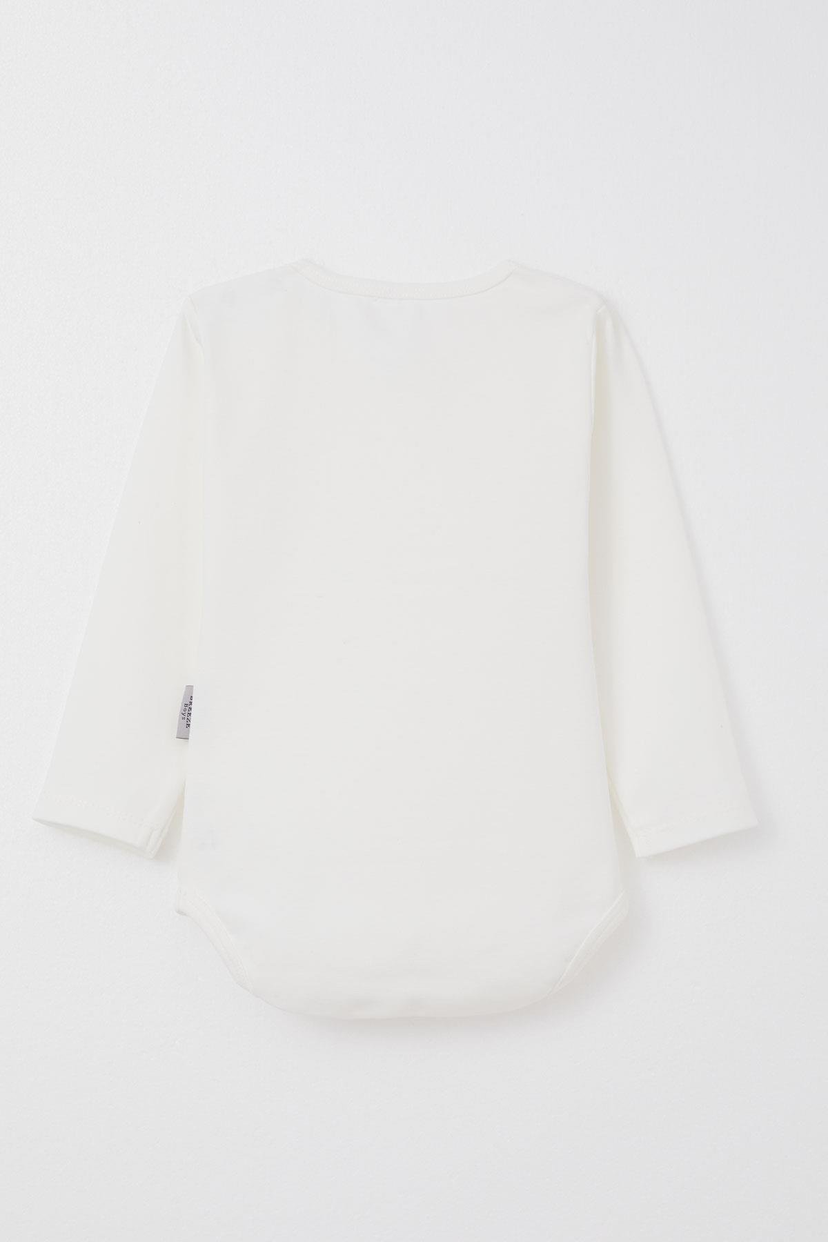 Breeze Erkek Bebek Çıtçıtlı Zıbın Body Basic Ekru (9 Ay-3 Yaş)