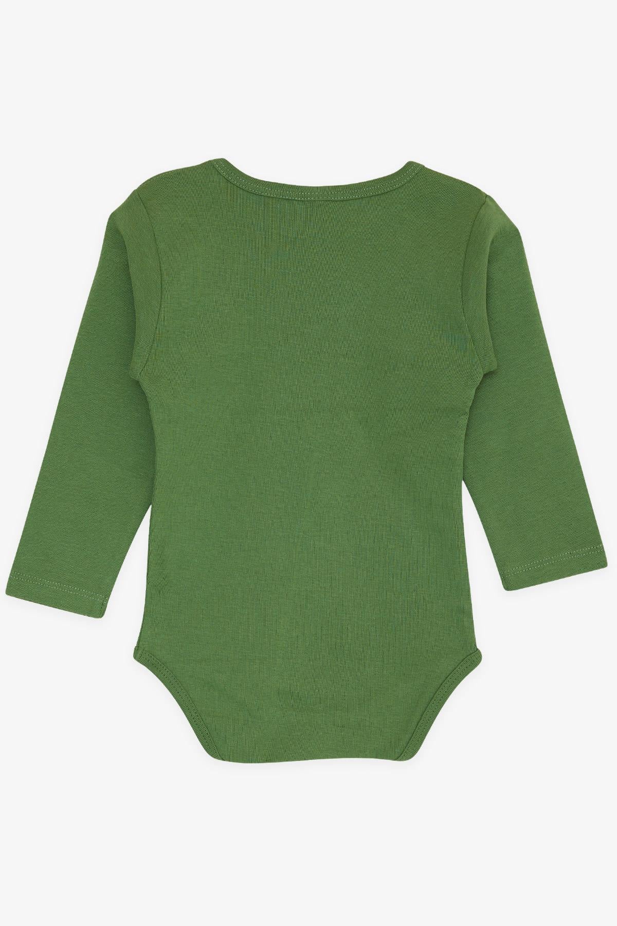 Breeze Erkek Bebek Çıtçıtlı Zıbın Body KüçükTamirci Koyu Yeşil (9 Ay-3 Yaş)