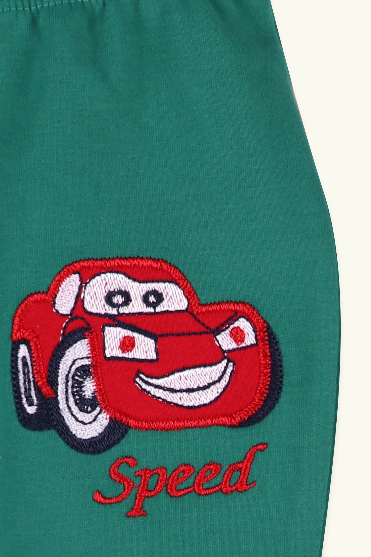 Breeze Erkek Bebek Eşofman Altı Arabalı Koyu Yeşil (9 Ay-3 Yaş)