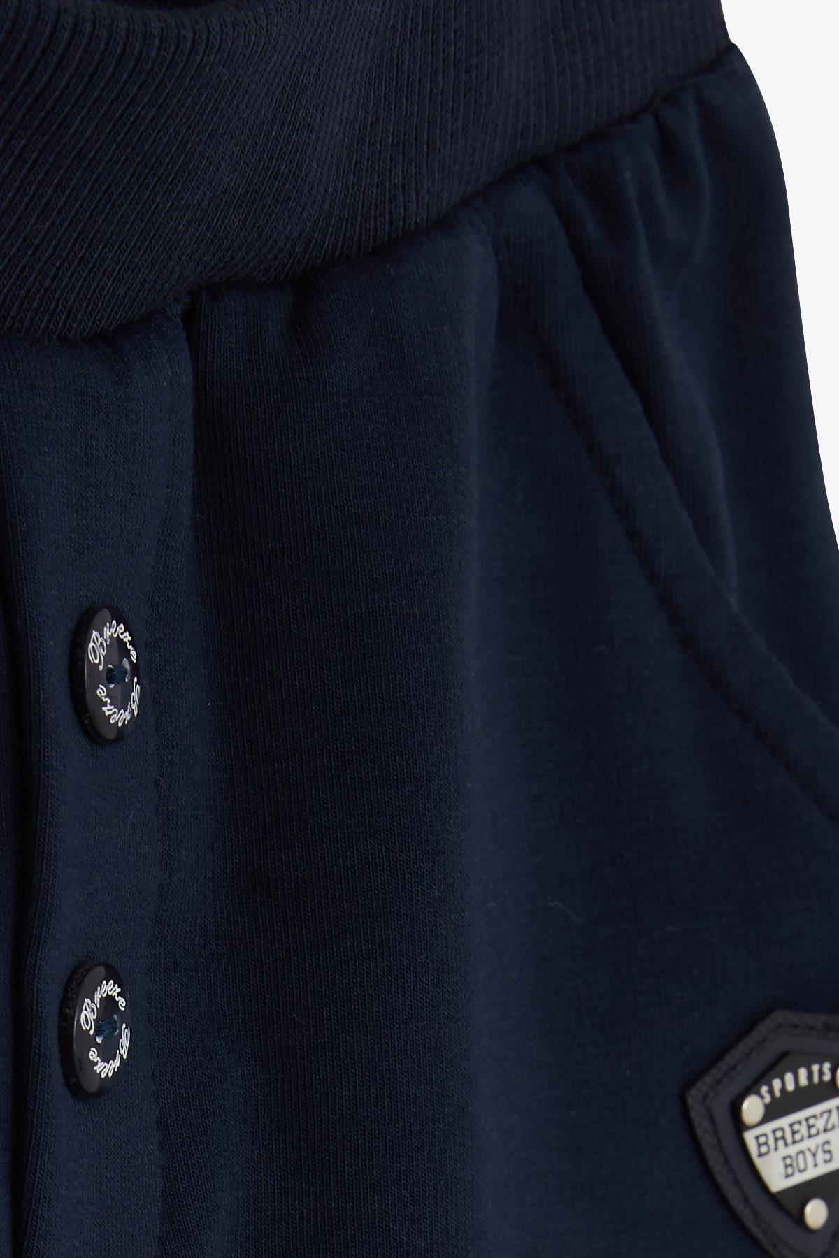 Breeze Erkek Bebek Eşofman Altı Armalı Basic Lacivert (9 Ay-3 Yaş)