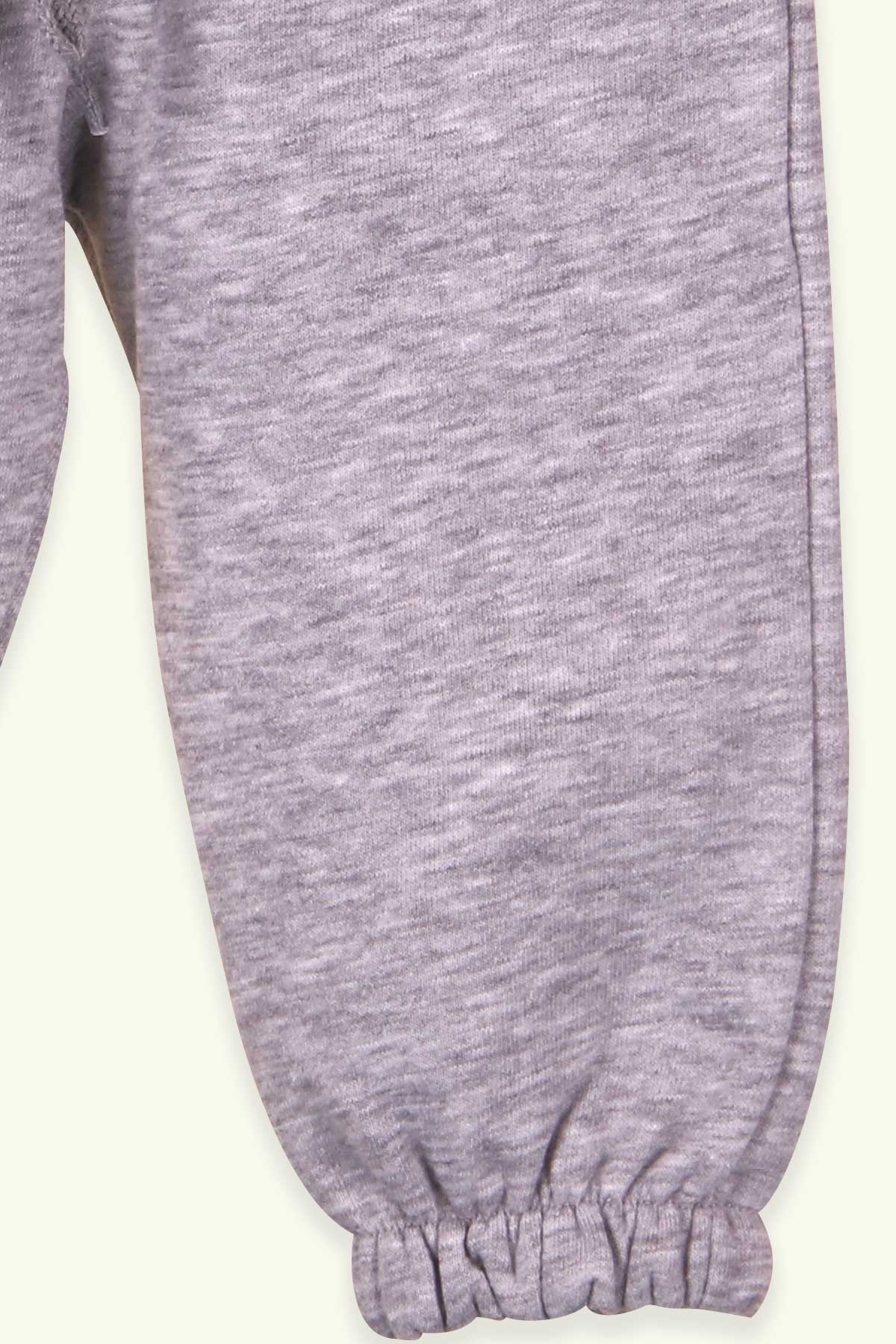 Breeze Erkek Bebek Eşofman Altı Basic Armalı Açık Gri (9 Ay-3 Yaş)