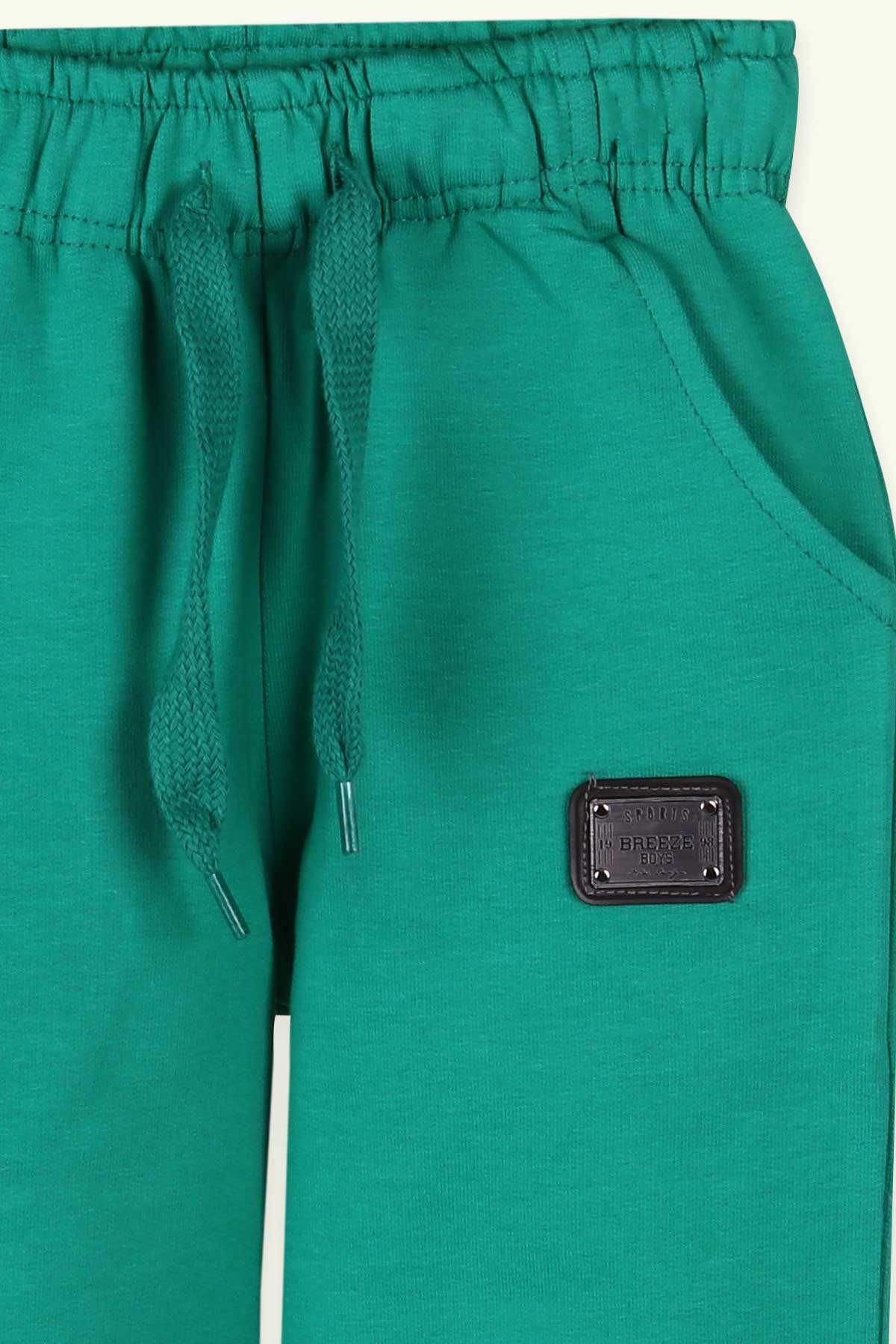 Breeze Erkek Bebek Eşofman Altı Basic Armalı Yeşil (9 Ay-3 Yaş)