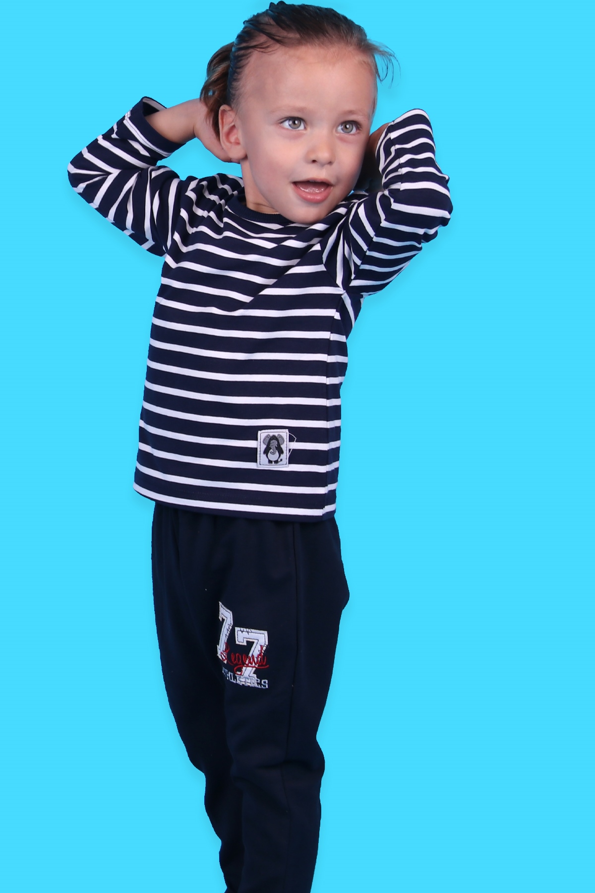 Breeze Erkek Bebek Eşofman Altı Basic Nakışlı Siyah (1 Yaş-3 Yaş)