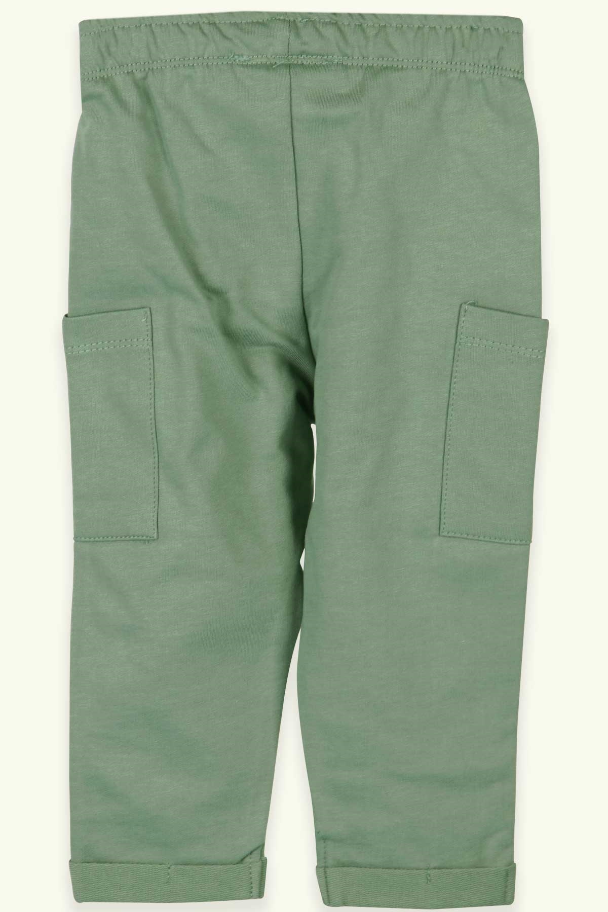 Breeze Erkek Bebek Eşofman Altı Basic Cepli Yeşil (9 Ay-3 Yaş)