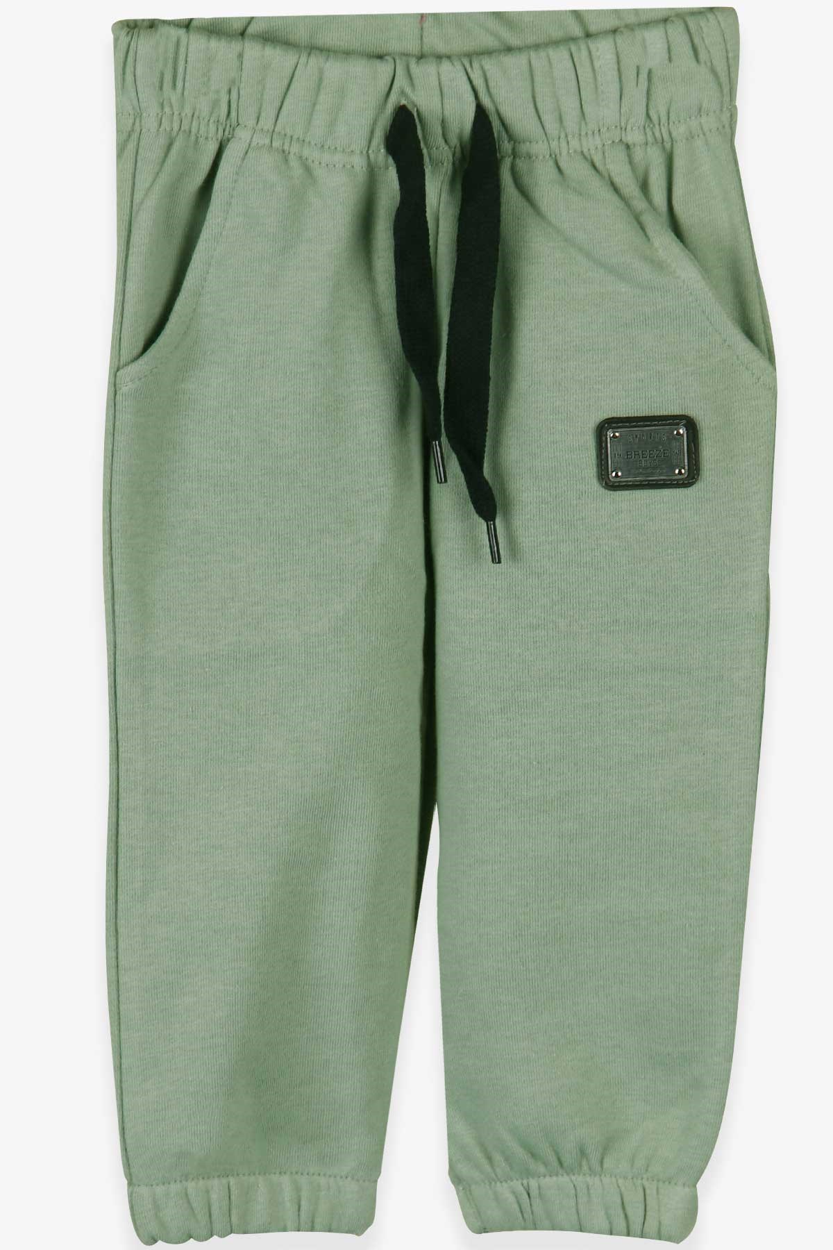 Breeze Erkek Bebek Eşofman Altı Basic Armalı Su Yeşili (9 Ay-1 Yaş)