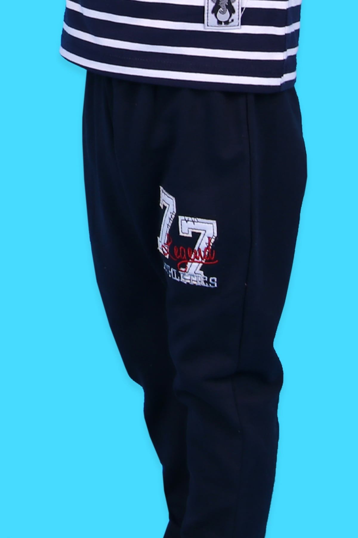Breeze Erkek Bebek Eşofman Altı Basic Nakışlı Siyah (1 Yaş-3 Yaş)
