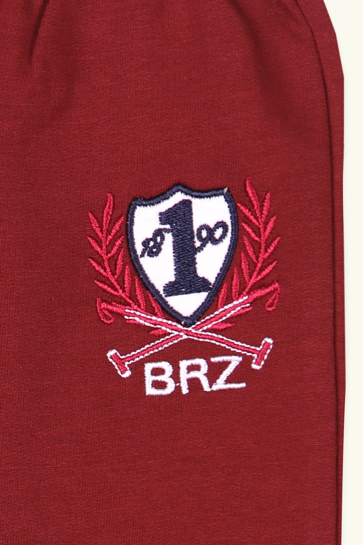 Breeze Erkek Bebek Eşofman Altı Basic Nakışlı Kiremit (9 Ay-3 Yaş)