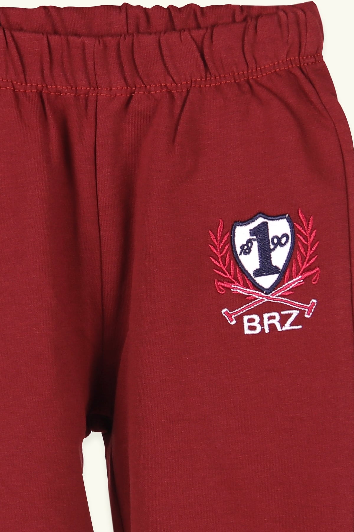 Breeze Erkek Bebek Eşofman Altı Basic Nakışlı Kiremit (9 Ay-3 Yaş)