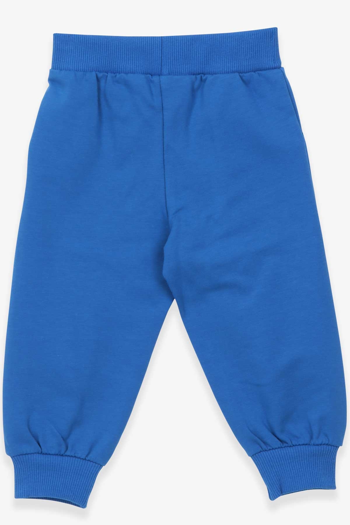 Breeze Erkek Bebek Eşofman Altı Baskılı Cepli Saks Mavisi (9 Ay-3 Yaş)