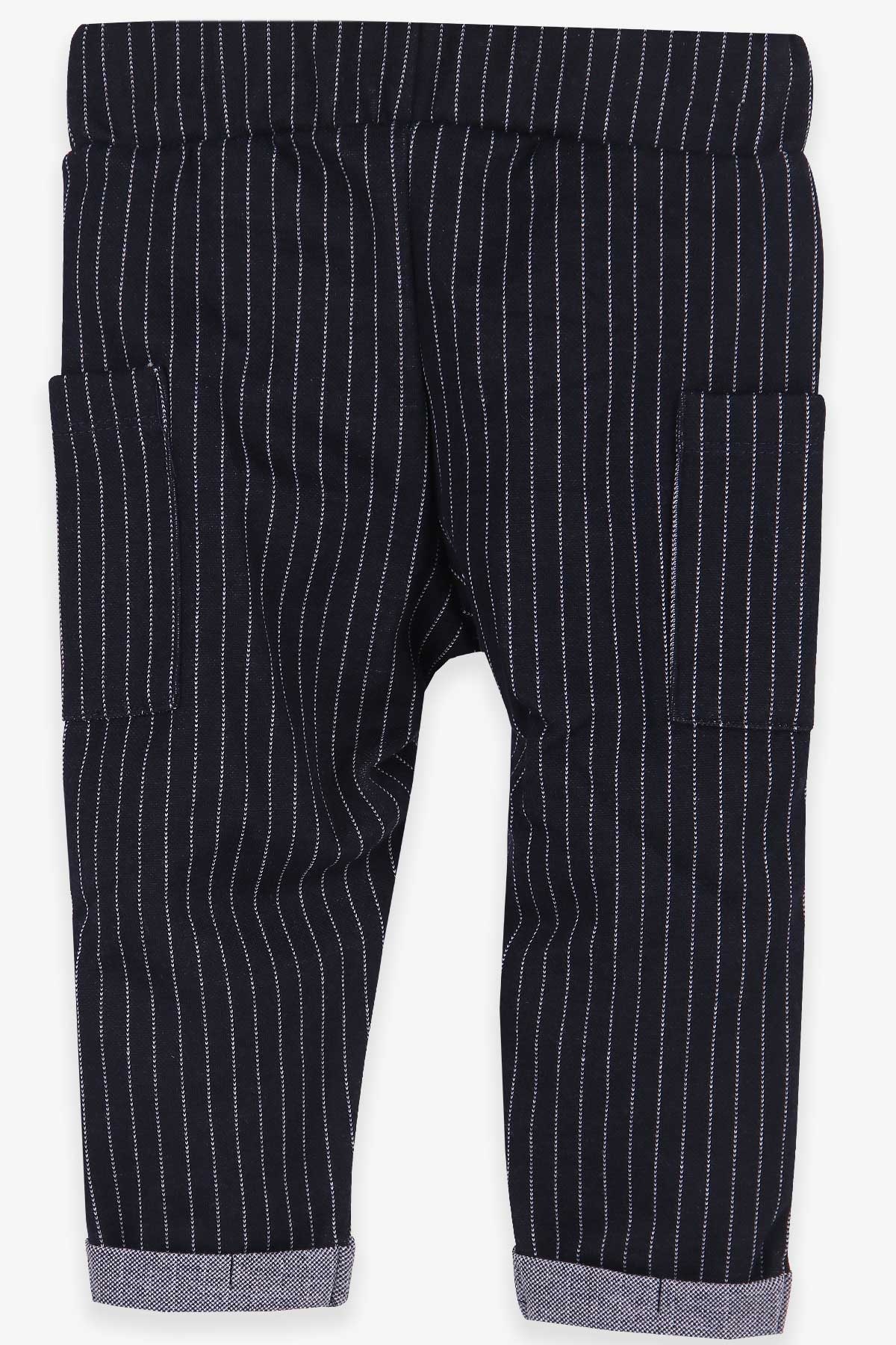 Breeze Erkek Bebek Eşofman Altı Cepli Çizgili Lacivert (9 Ay-3 Yaş)