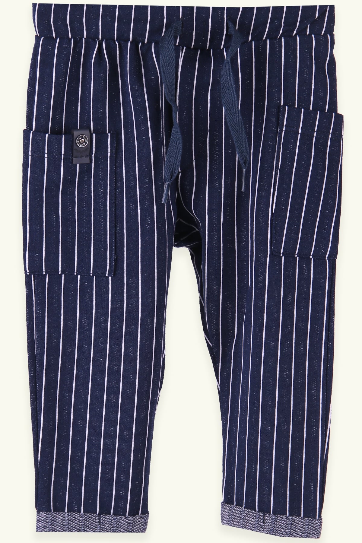 Breeze Erkek Bebek Eşofman Altı Cepli Çizgili Lacivert (9 Ay-3 Yaş)