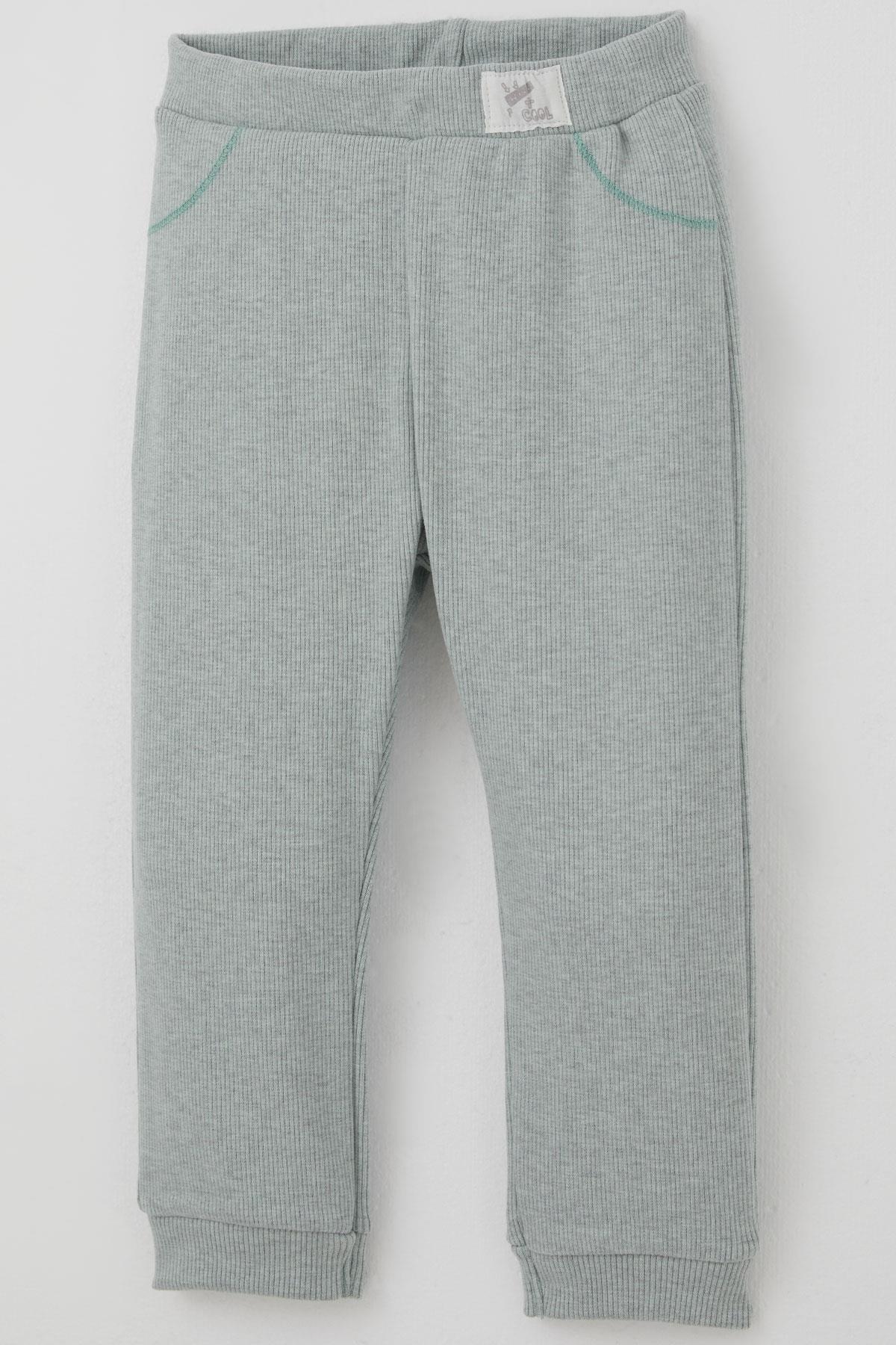 Breeze Erkek Bebek Eşofman Altı Cool Yazı Armalı Su Yeşili (9 Ay-3 Yaş)