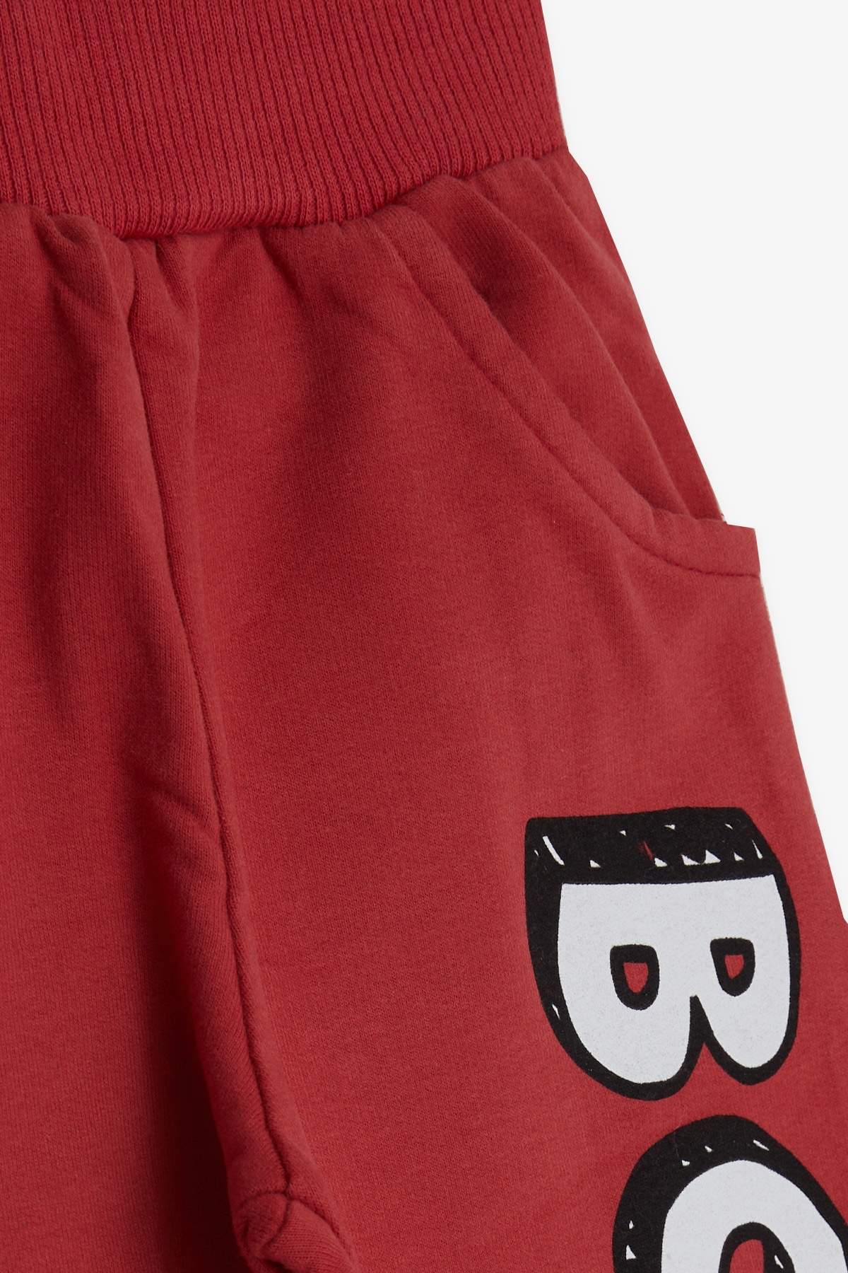 Breeze Erkek Bebek Eşofman Altı Emoji Baskılı Kiremit (9 Ay-3 Yaş)