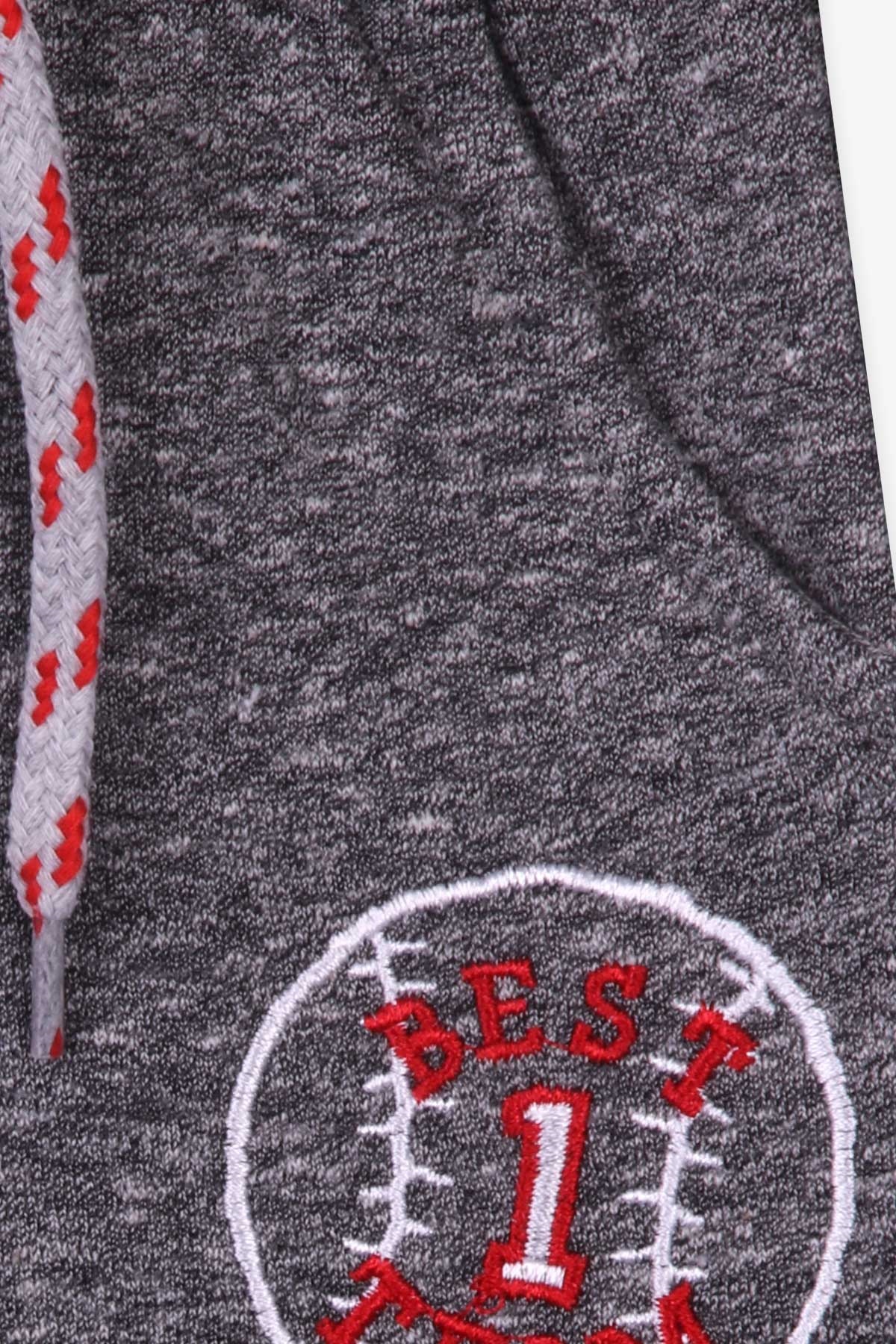 Breeze Erkek Bebek Eşofman Altı Nakışlı Koyu Gri Melanj (9 Ay-3 Yaş)