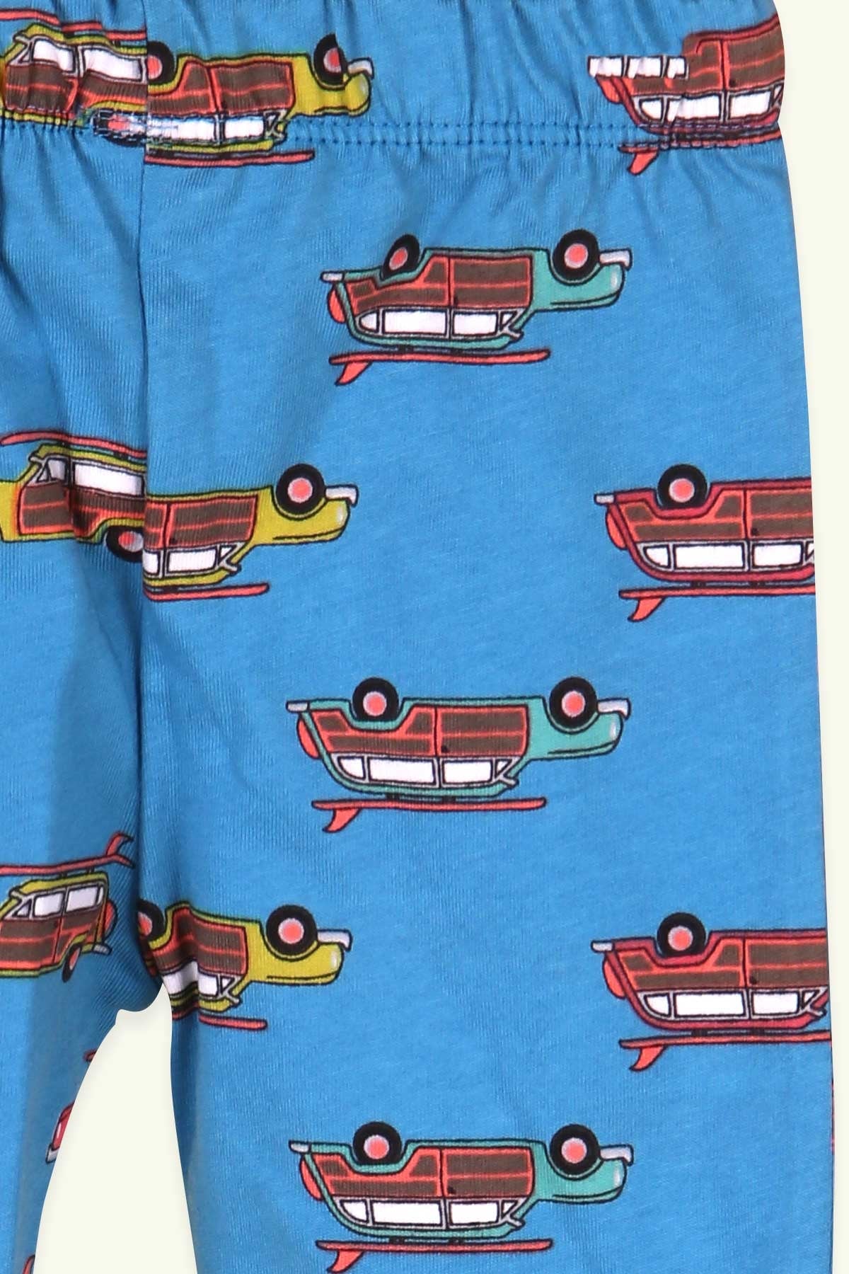 Breeze Erkek Bebek Eşofman Altı Patikli Arabalı Mavi (0-3 Ay)