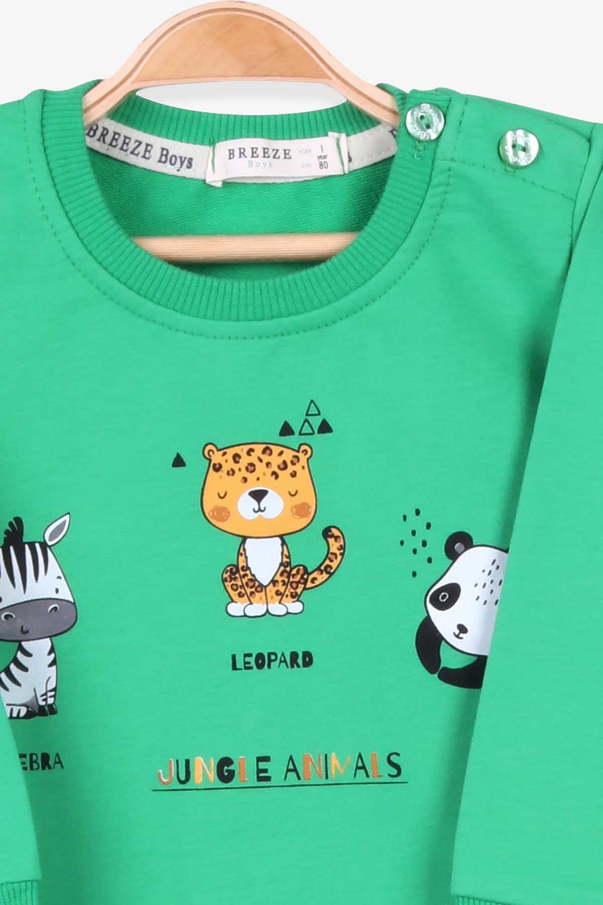 Breeze Erkek Bebek Eşofman Takım Baskılı Yeşil (9 Ay-3 Yaş)