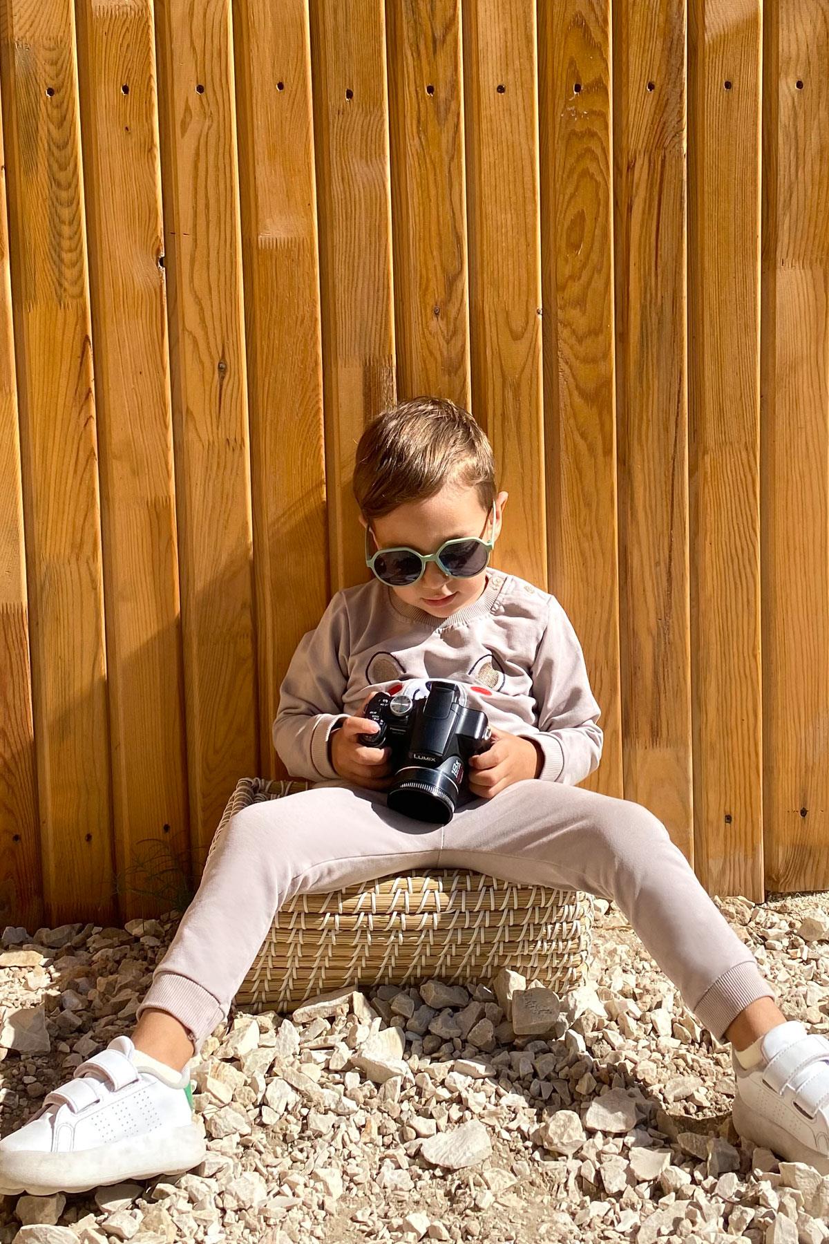 Breeze Erkek Bebek Eşofman Takım Mutlu Köpekçik Nakışlı Vizon (9 Ay-3 Yaş)