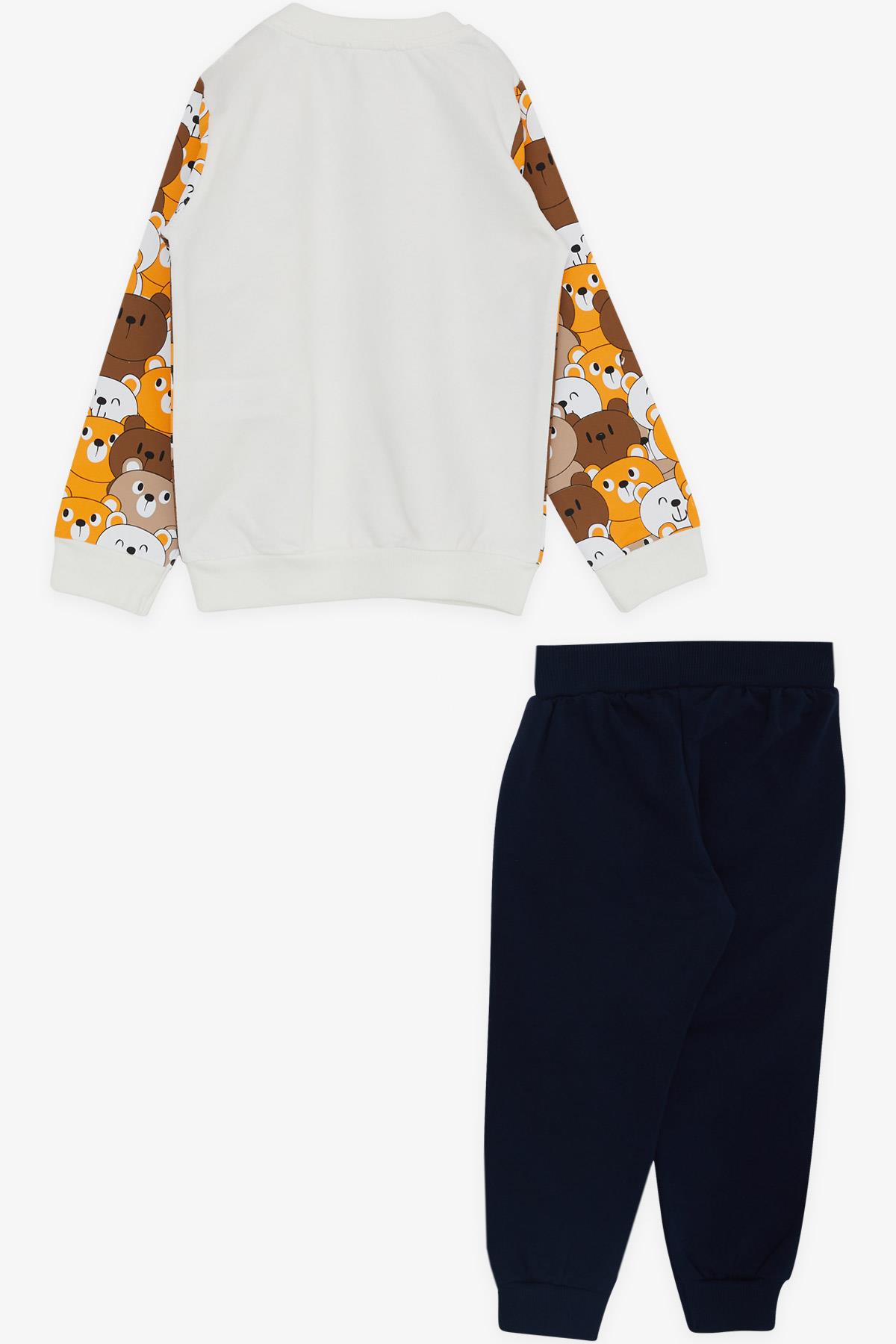 Breeze Erkek Bebek  Eşofman Takım Sevimli Ayıcıklar Desenli Karışık Renk (9 Ay-3 Yaş)