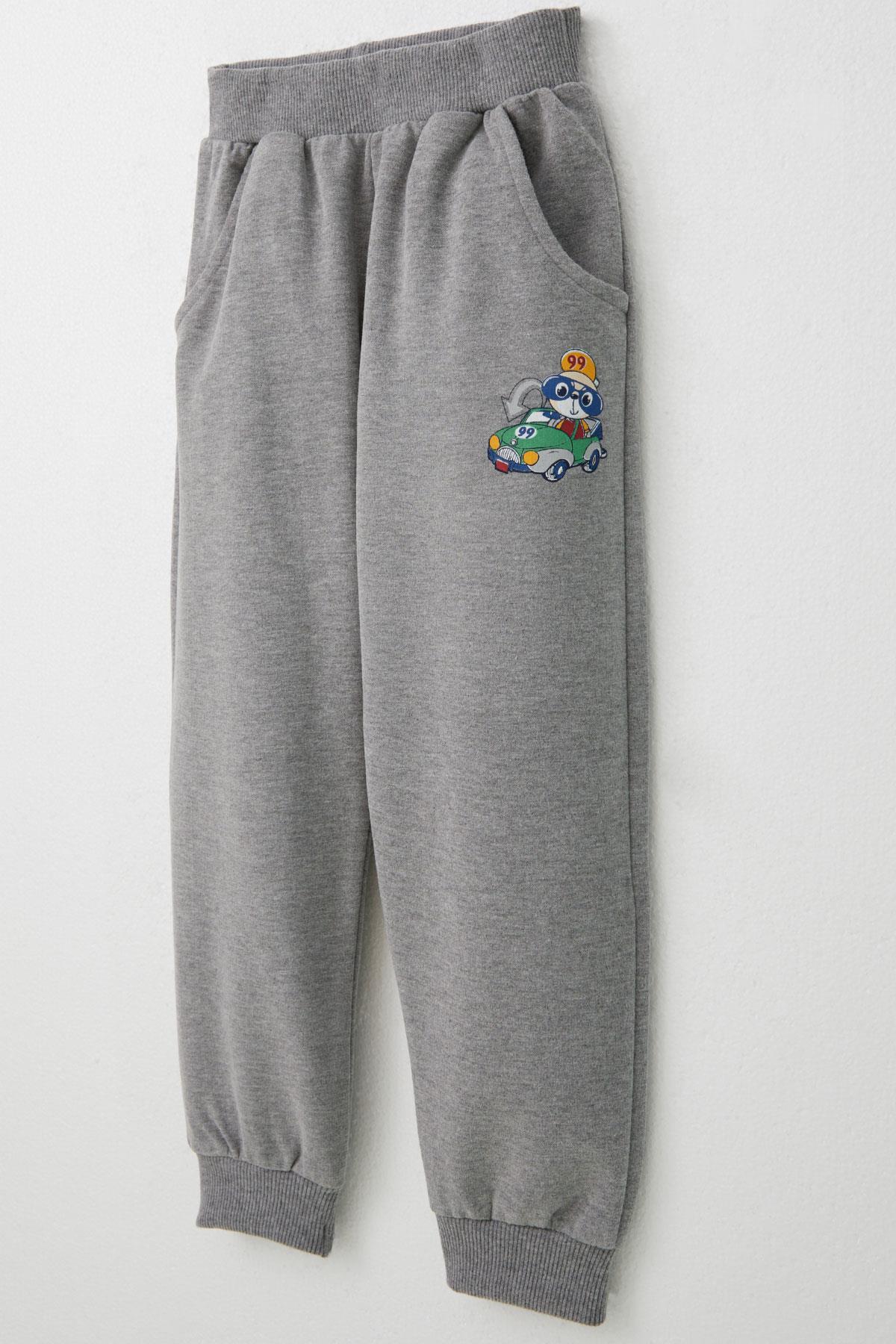 Breeze Erkek Bebek Eşofman Takım Yarışçı Ayıcık Baskılı Mint Yeşili (9 Ay-3 Yaş)