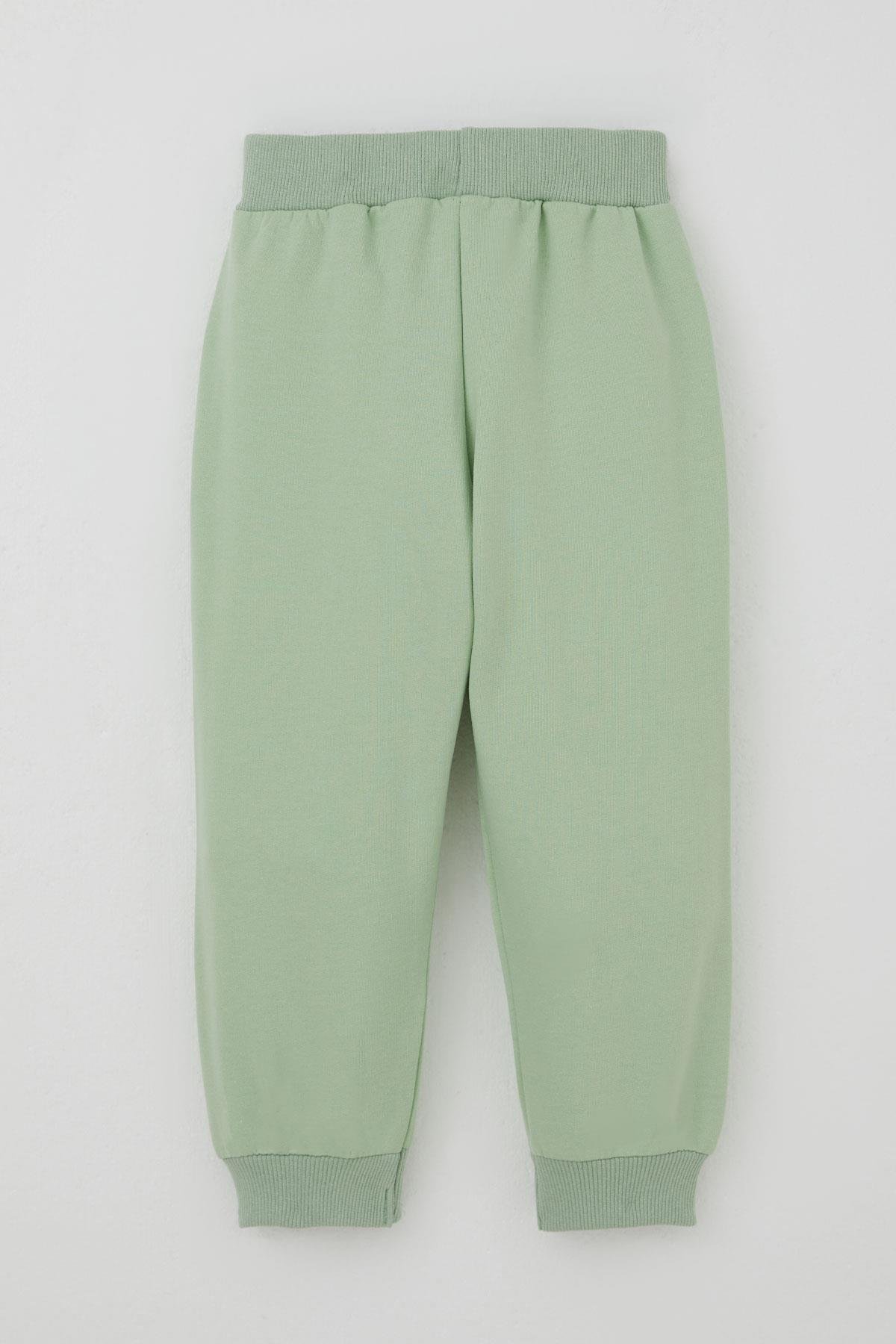 Breeze Erkek Bebek Eşofman Takımı Arabalı & Helikopterli Sevimli Ayıcık Fıstık Yeşili (6 Ay-2 Yaş)