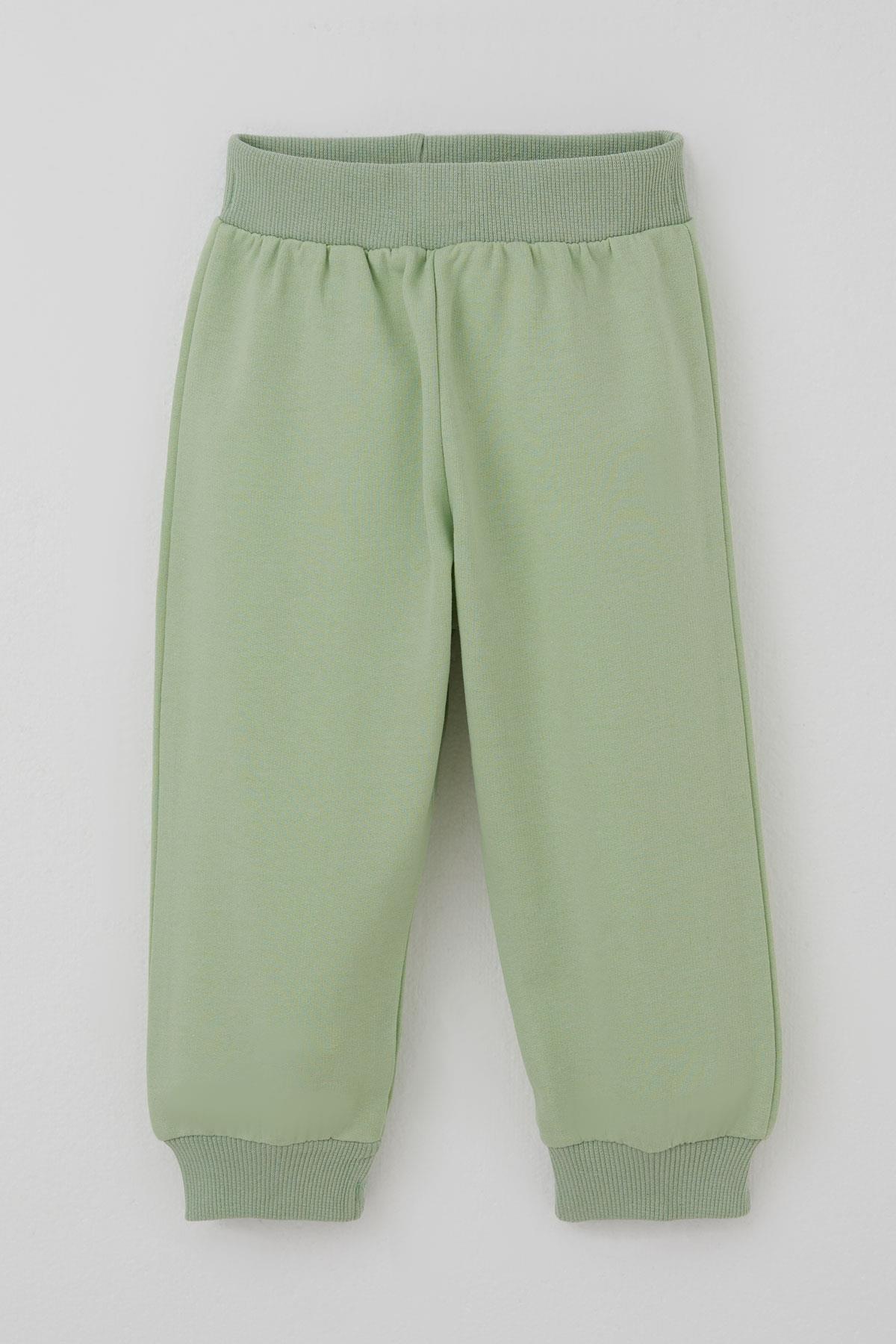 Breeze Erkek Bebek Eşofman Takımı Arabalı & Helikopterli Sevimli Ayıcık Fıstık Yeşili (6 Ay-2 Yaş)