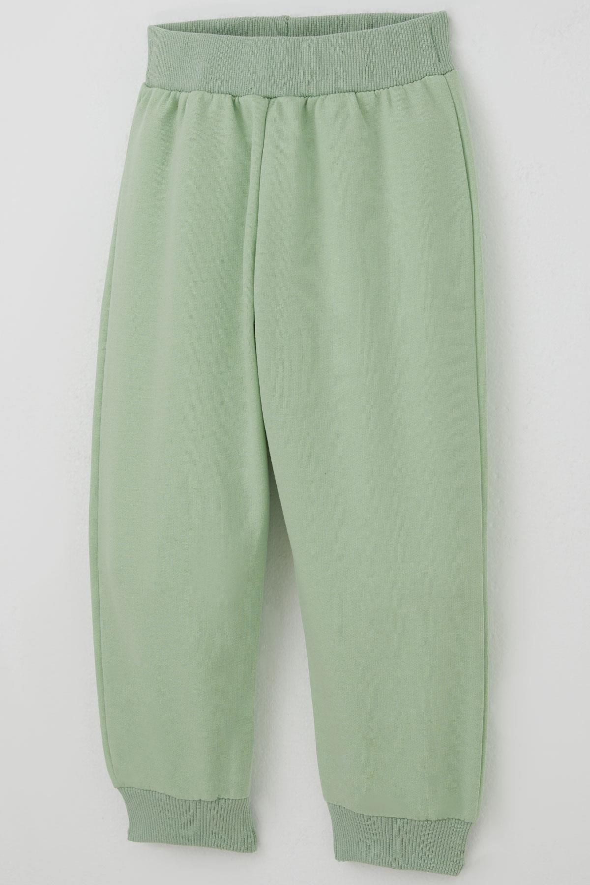 Breeze Erkek Bebek Eşofman Takımı Arabalı & Helikopterli Sevimli Ayıcık Fıstık Yeşili (6 Ay-2 Yaş)