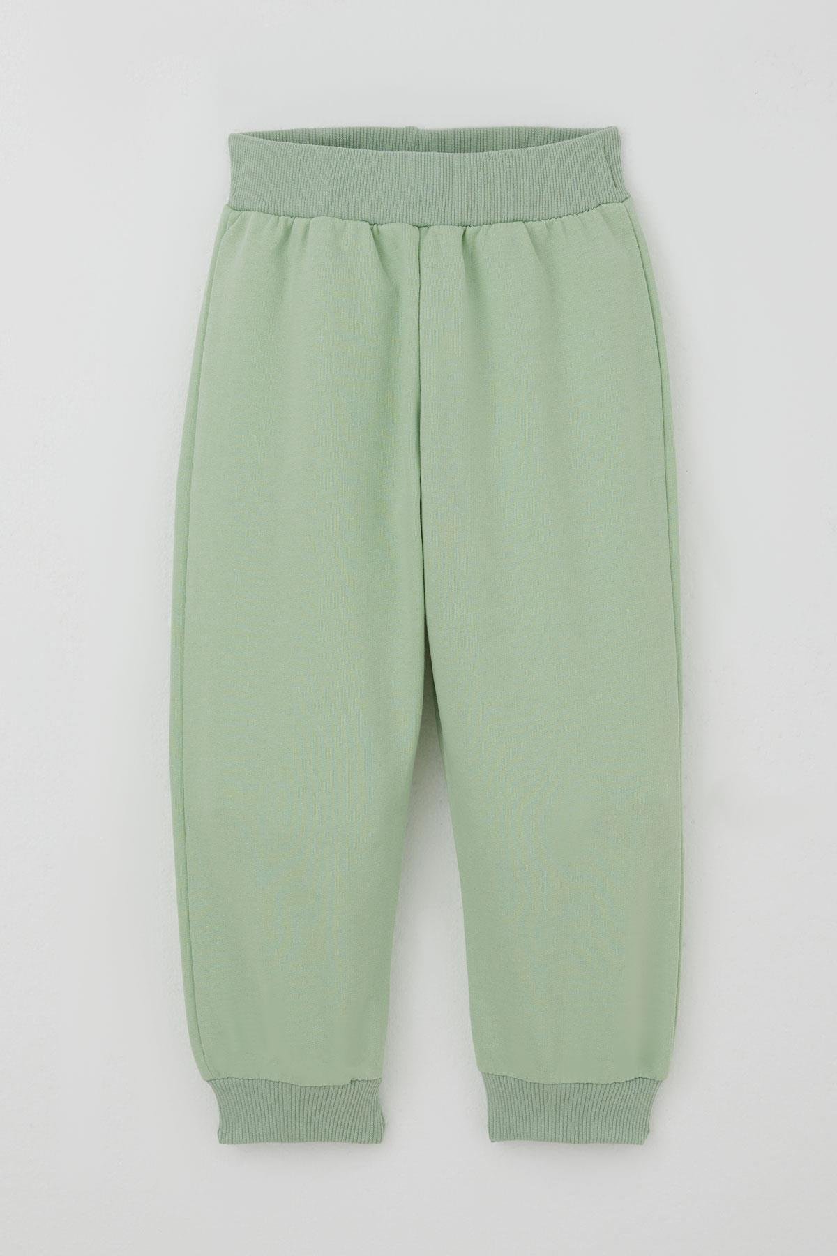 Breeze Erkek Bebek Eşofman Takımı Arabalı & Helikopterli Sevimli Ayıcık Fıstık Yeşili (6 Ay-2 Yaş)