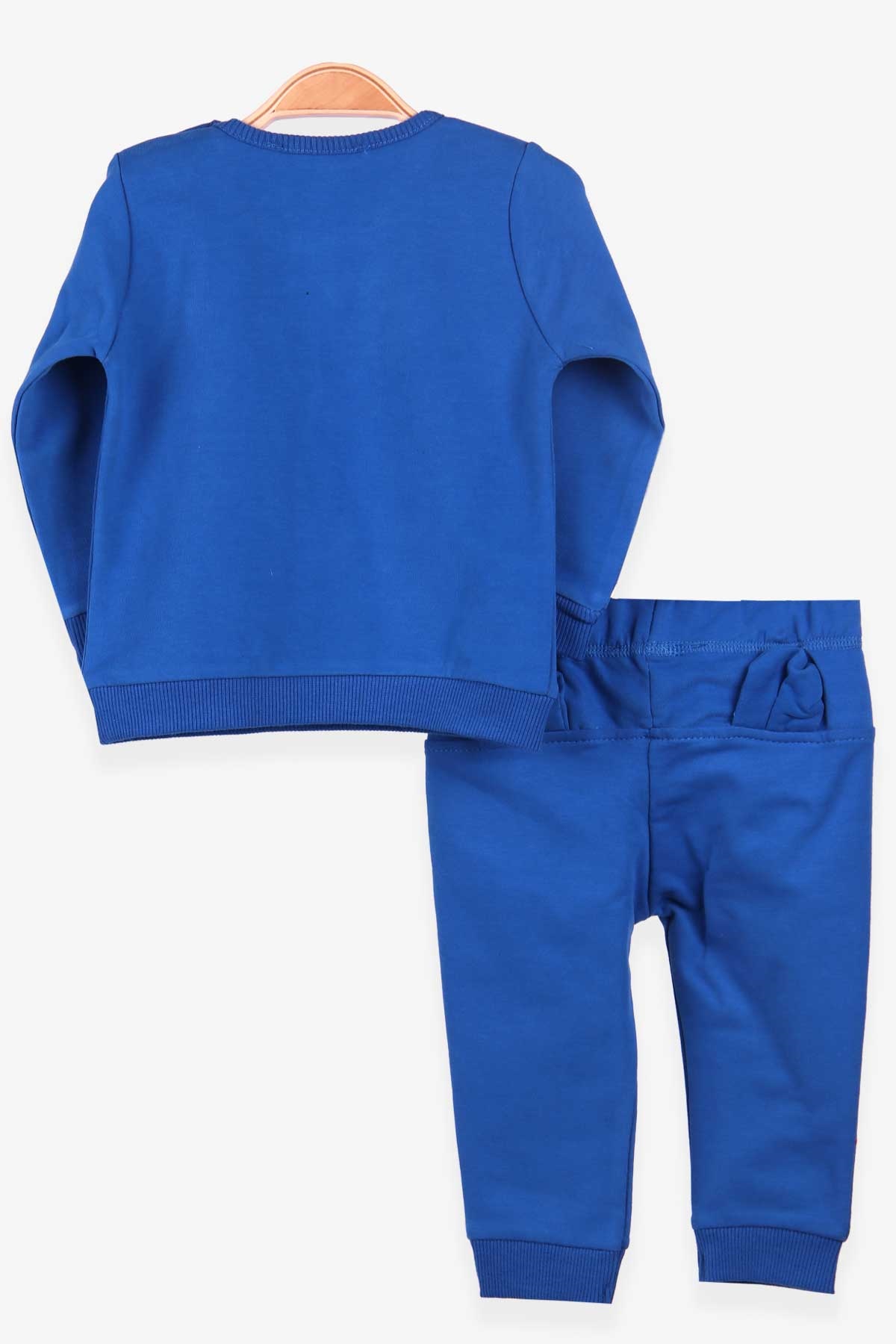 Breeze Erkek Bebek Eşofman Takımı Ayıcık Nakışlı Mavi (6 Ay-2 Yaş)