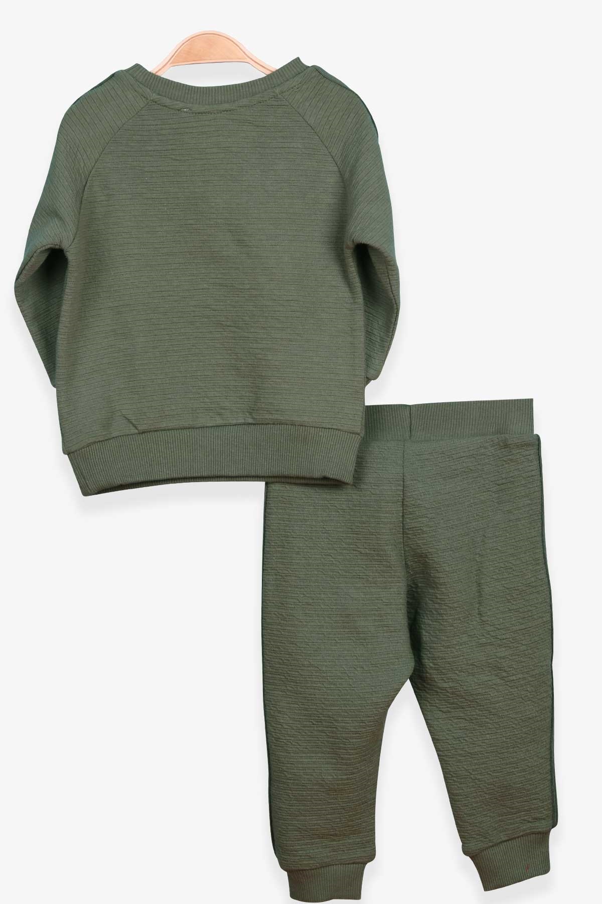 Breeze Erkek Bebek Eşofman Takımı Baskılı Haki Yeşil (6 Ay-2 Yaş)