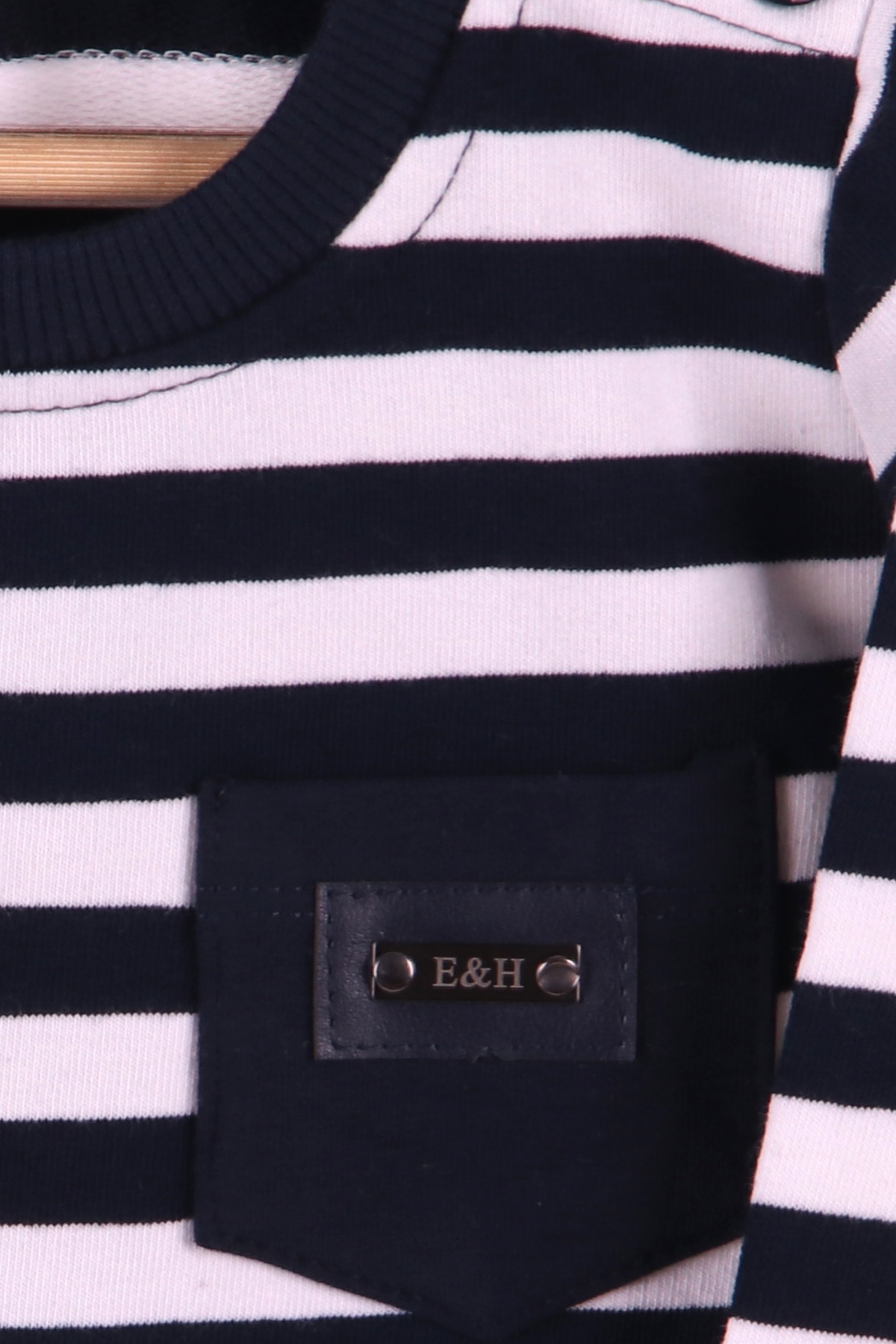 Breeze Erkek Bebek Eşofman Takımı Cepli Çizgili Lacivert (9 Ay-3 Yaş)